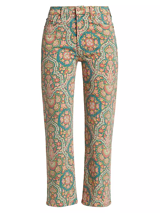 Mother - Rambler Printed Ankle-Crop Jeans