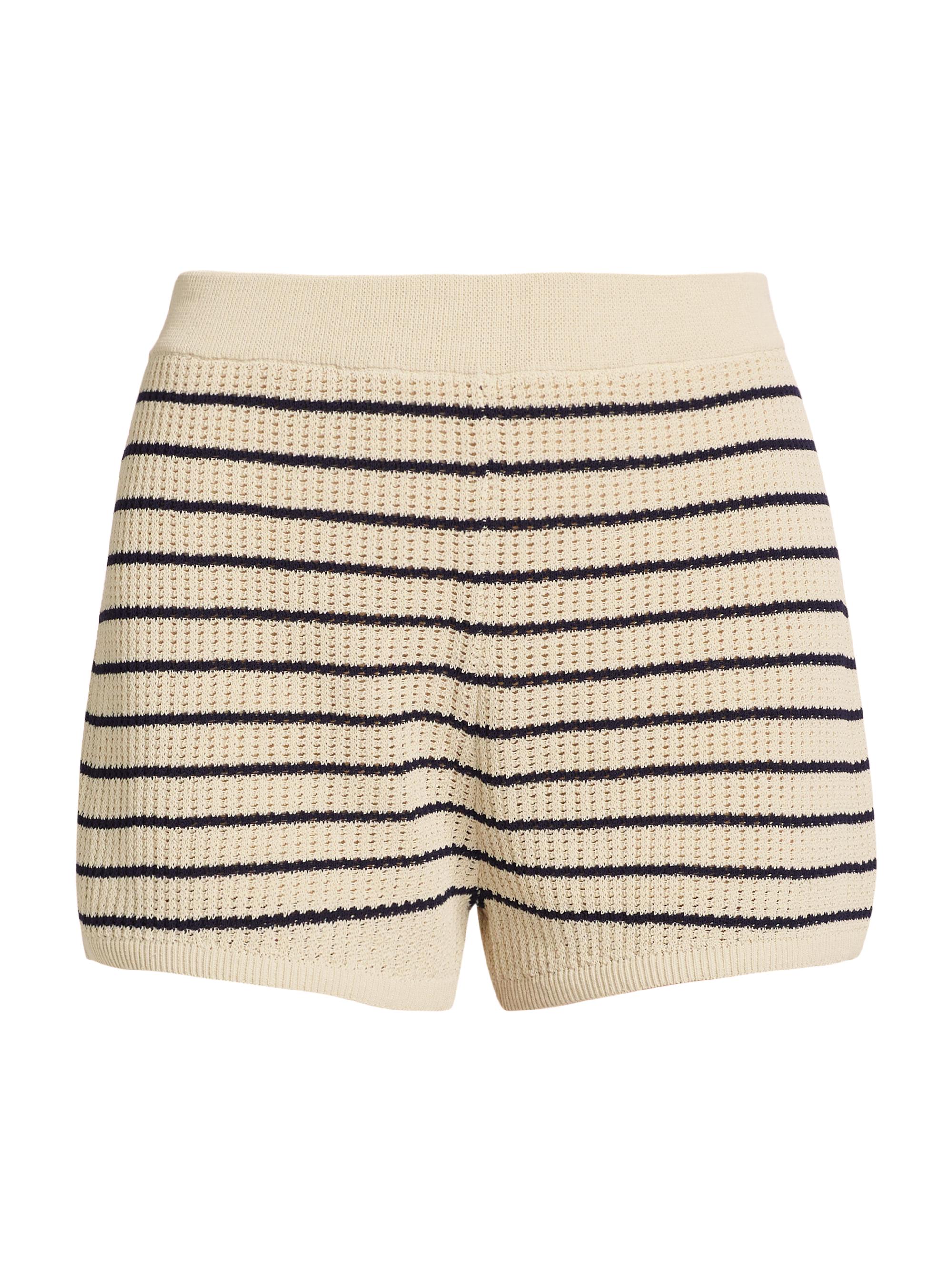 rag & bone Women's Viola Striped Knit Shorts - Turtle Dove Multi