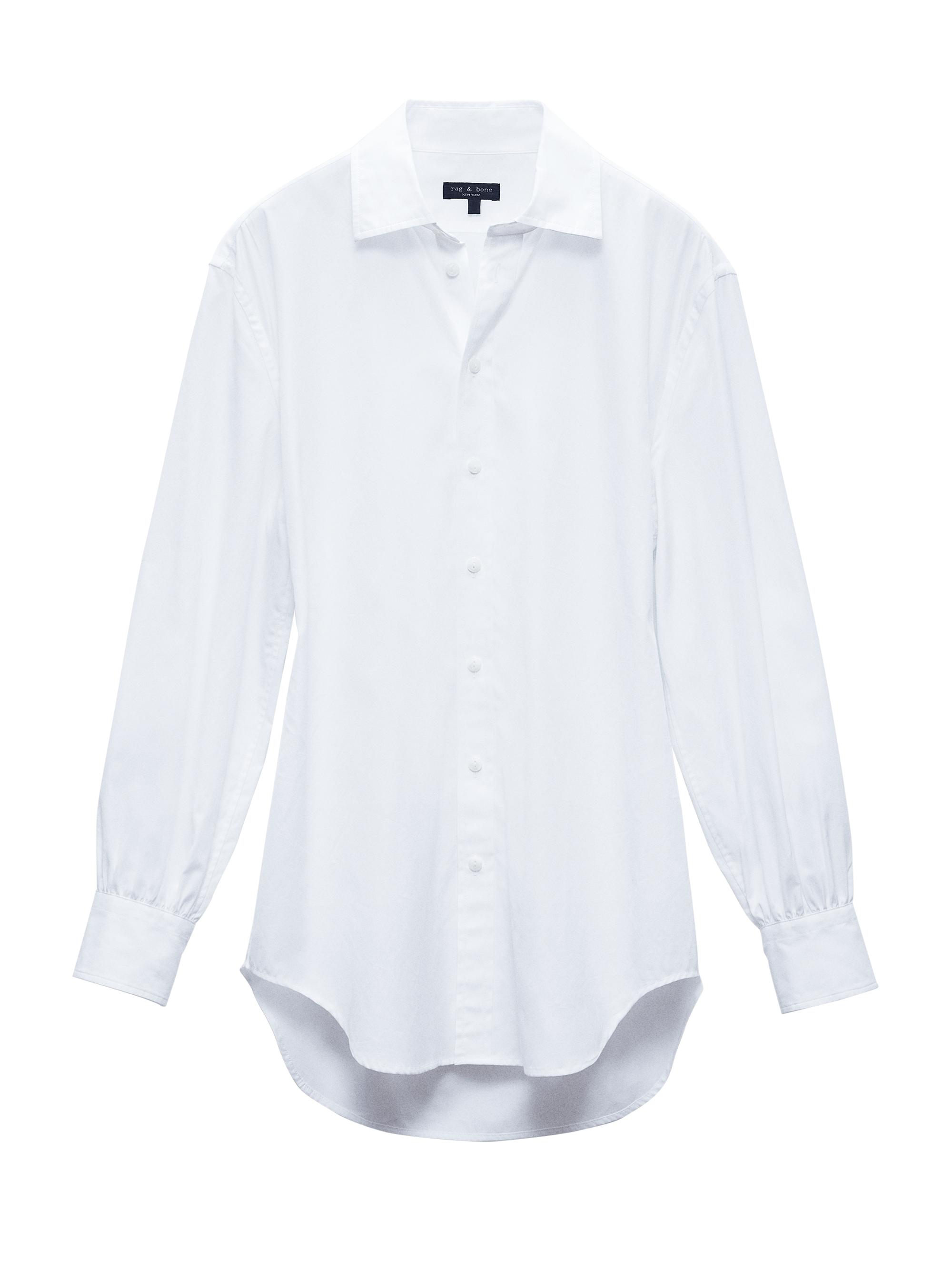 rag & bone Women's Ellison Cotton Cut-Out Shirt - White