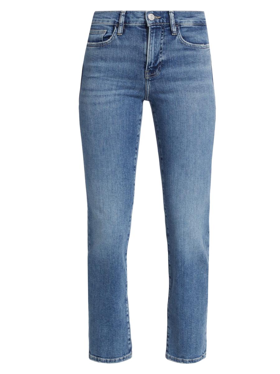 【関税込み】FRAME インディゴ Le High Straight Long ジーンズ Le High Straight Long straight jeans in blue - Frame | Mytheresa