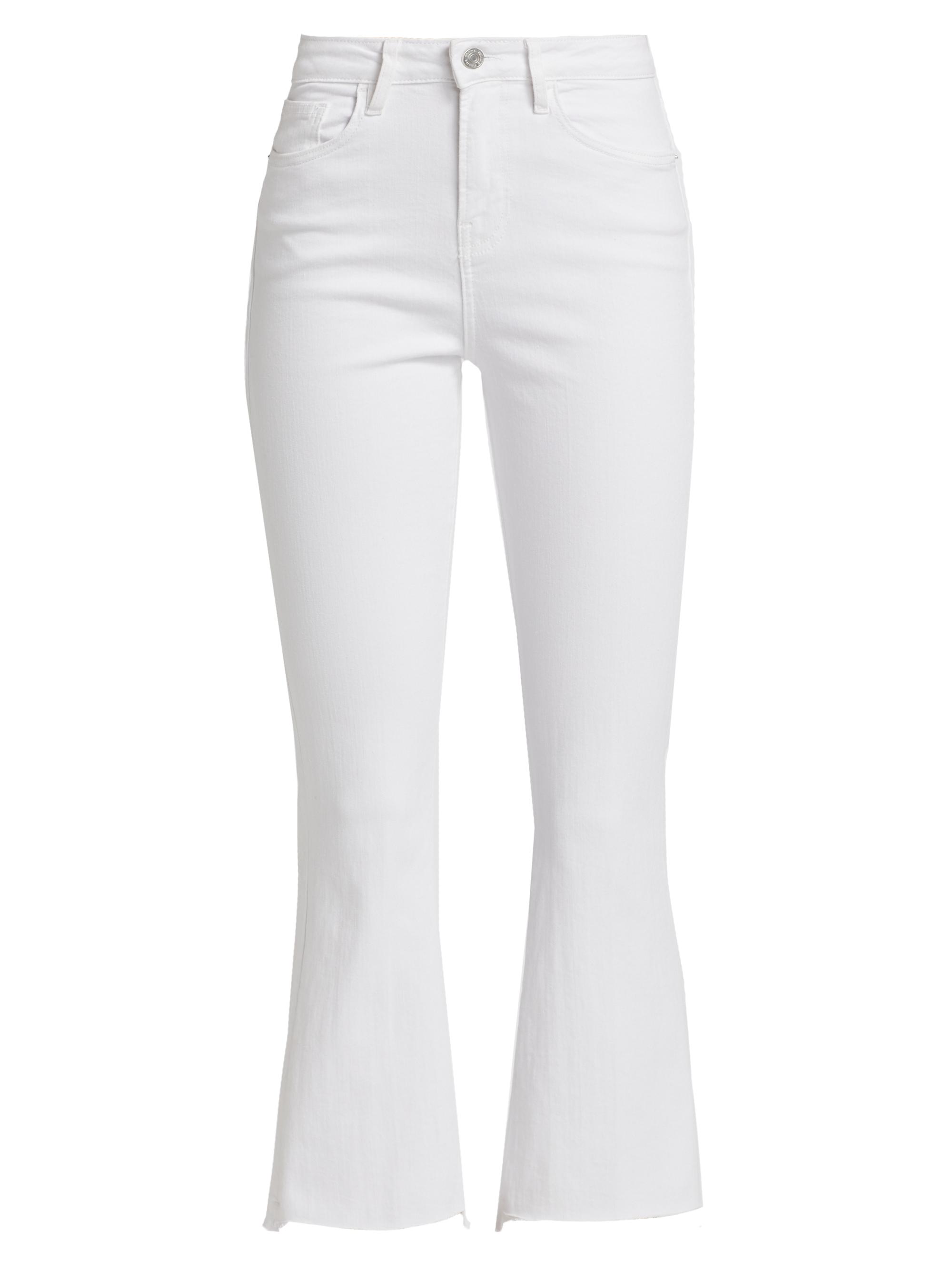 Frame Women's Le Crop Mini Boot Raw Stagger Pants - Blanc
