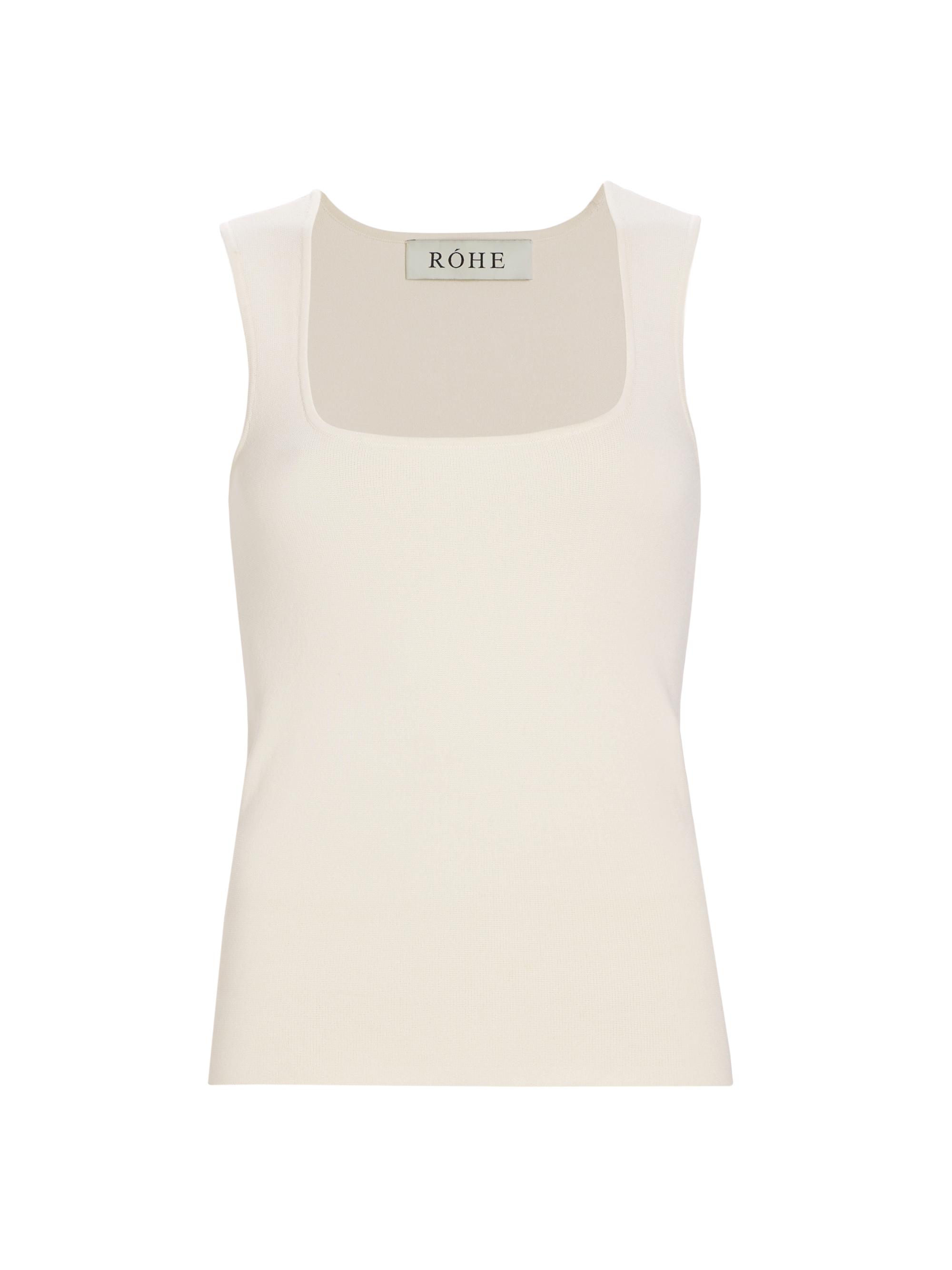 Róhe Women's Knit Bustier Tank - Off White