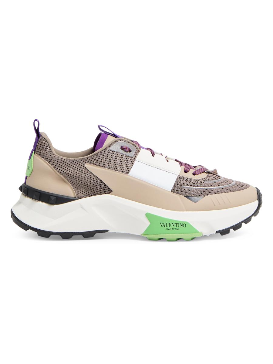 Valentino Garavani True Act Low Top Sneakers in Mesh and