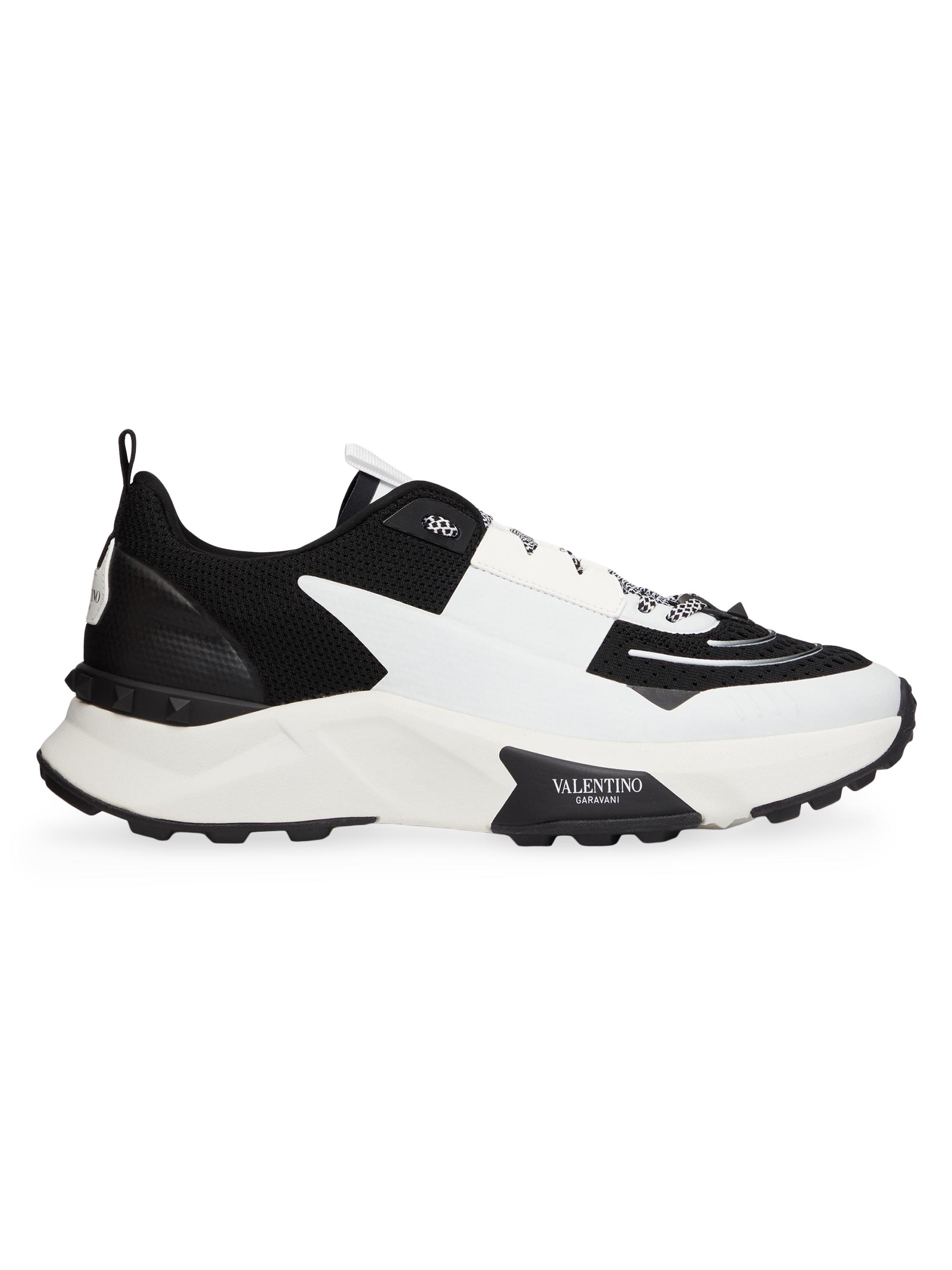 VALENTINO ブラック スニーカー Valentino Garavani Rockrunner Sneakers Leather & Suede Women`s
