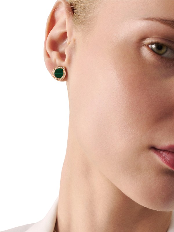 Shop Repossi Antifer 18K Rose Gold, Malachite & 0.08 TCW Shop Repossi Antifer 18K Rose Gold, Malachite & 0.08 TCW