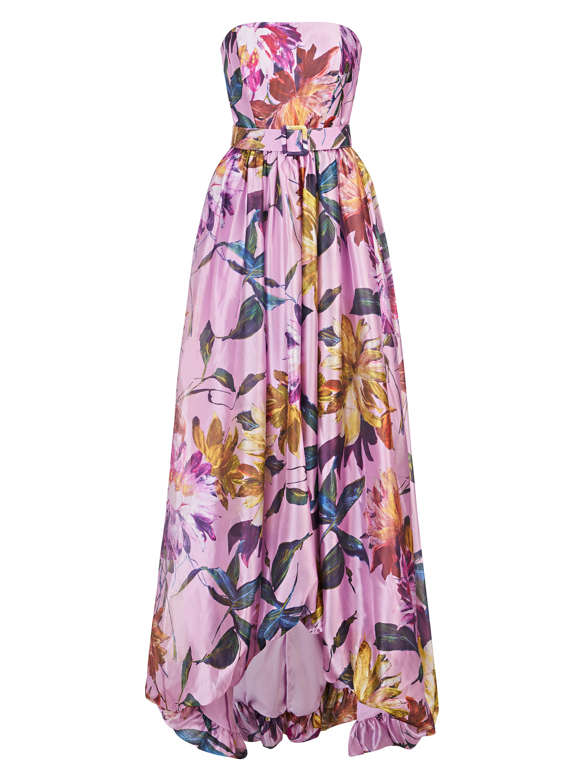 Kay Unger Women's Evangeline Floral Organza Strapless Gown - Pink Mauve