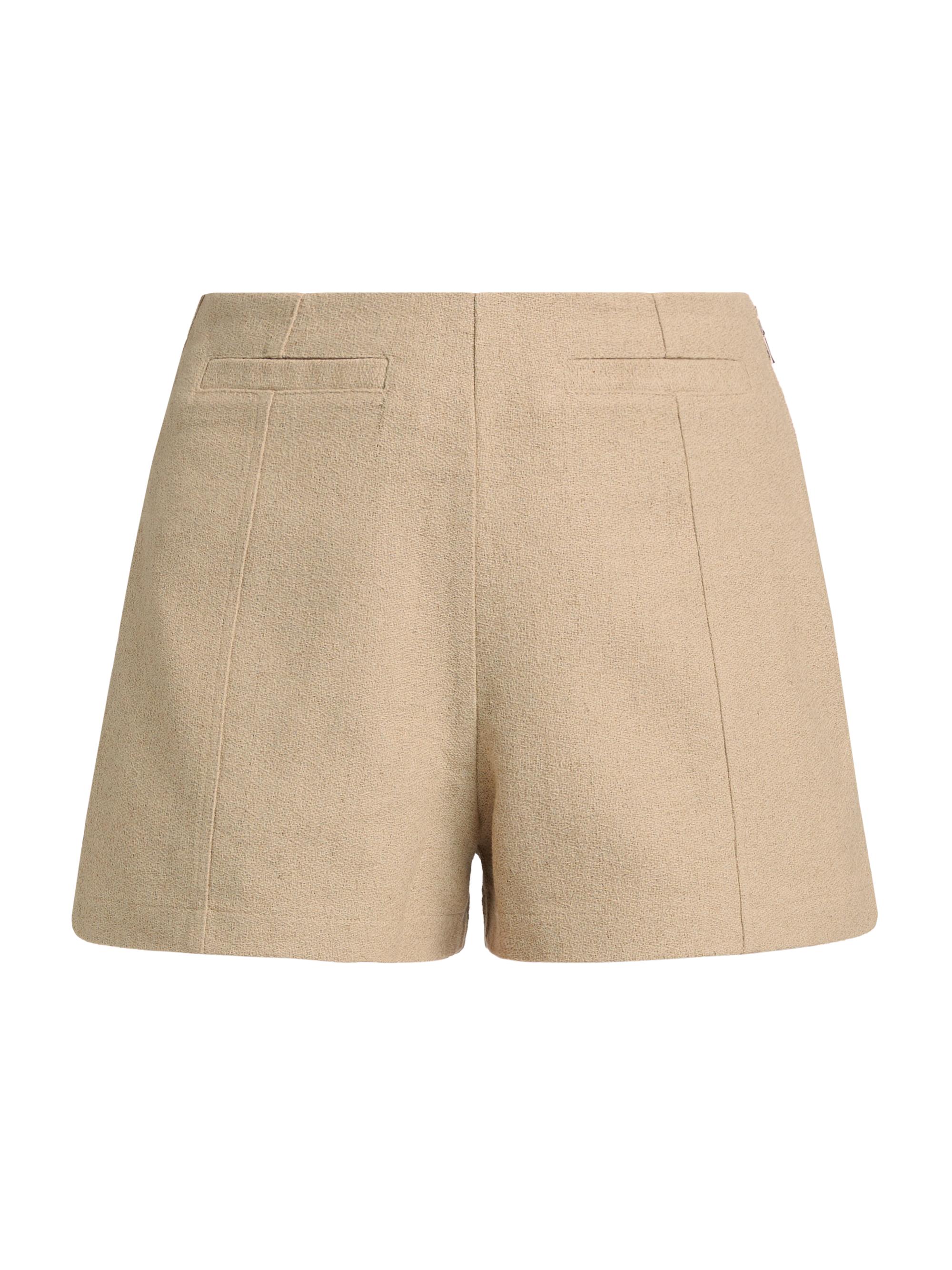 Hevron Women's Riley Linen-Cotton Shorts - Flax