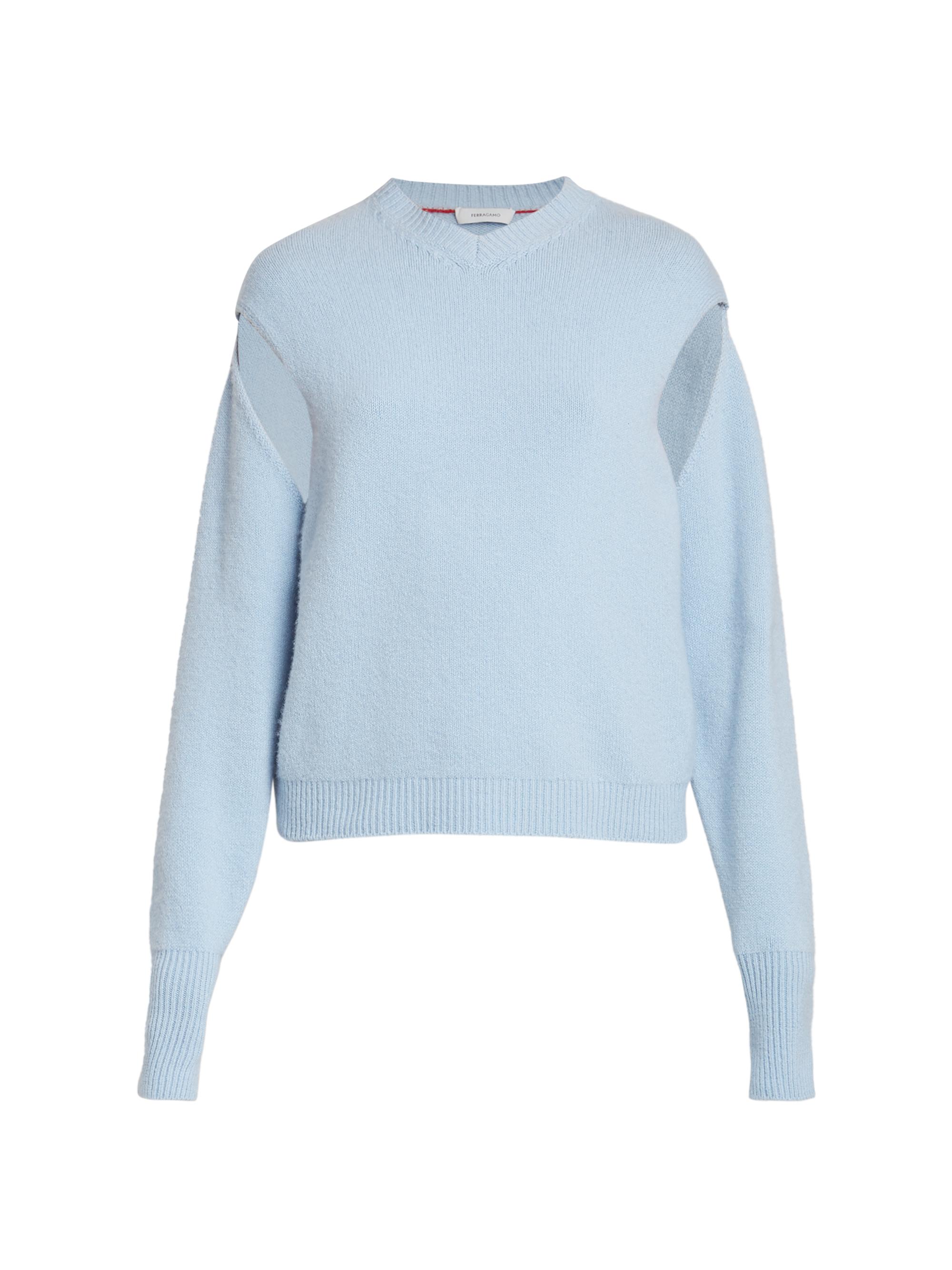 FERRAGAMO Brushed Cashmere Cut-Out Sweater | Saks Fifth Avenue