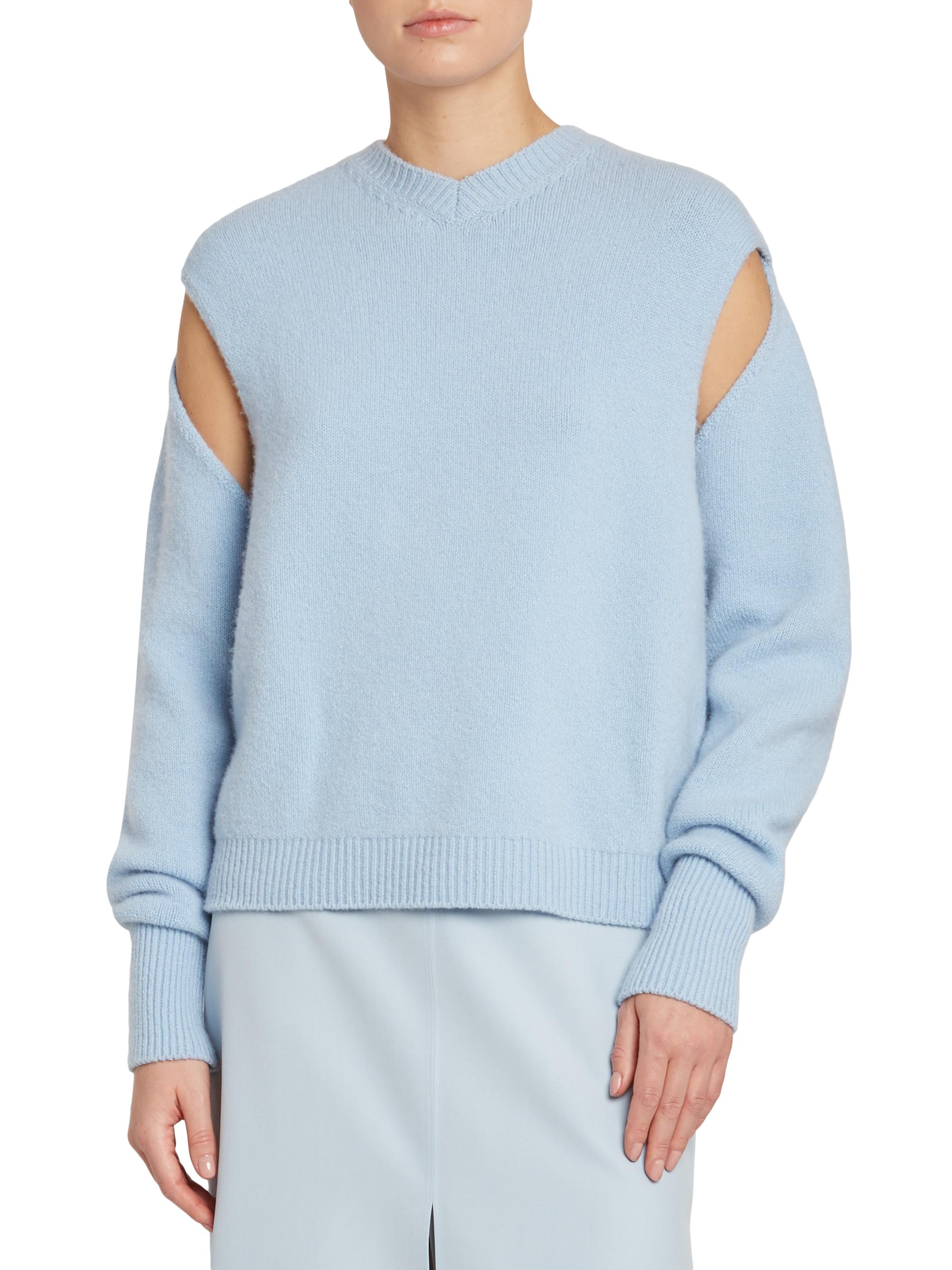 Shop FERRAGAMO Brushed Cashmere Cut-Out Sweater | Saks Fifth Avenue