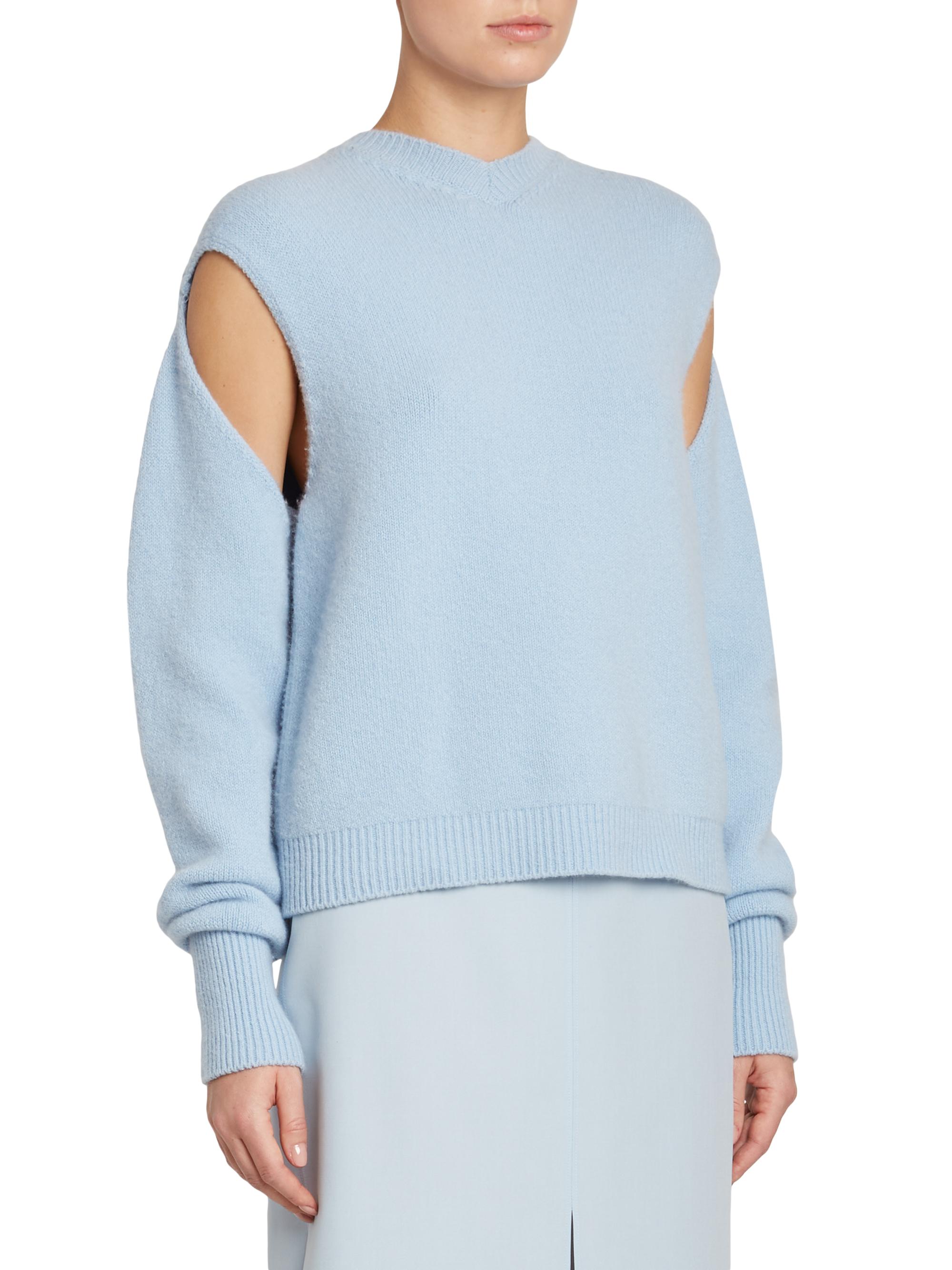 FERRAGAMO Brushed Cashmere Cut-Out Sweater | Saks Fifth Avenue