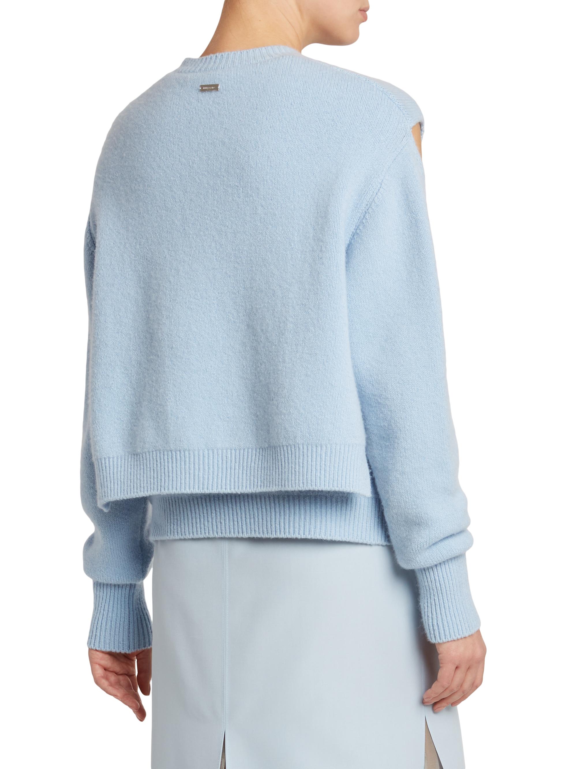 FERRAGAMO Brushed Cashmere Cut-Out Sweater | Saks Fifth Avenue