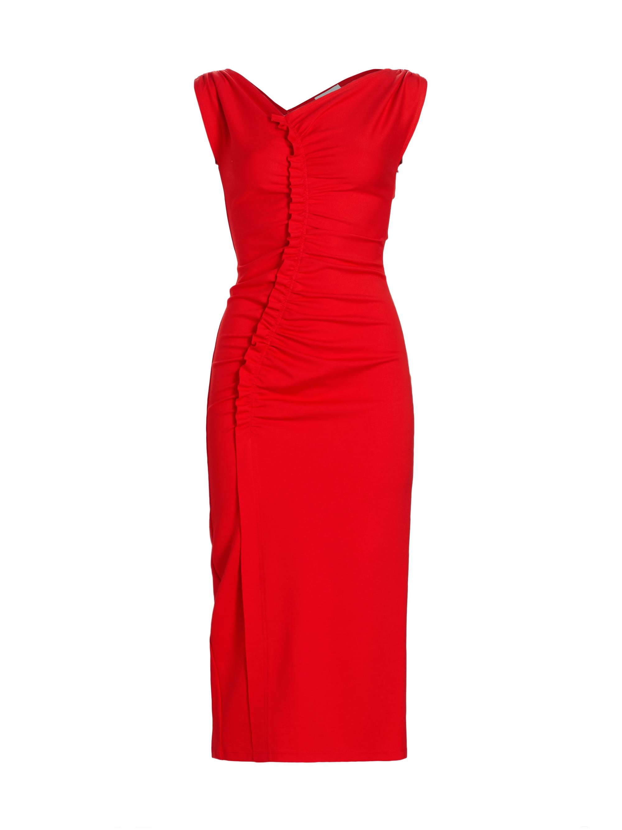 Aknvas Women's Ivy Stretch-Jersey Sleeveless Midi-Dress - Red