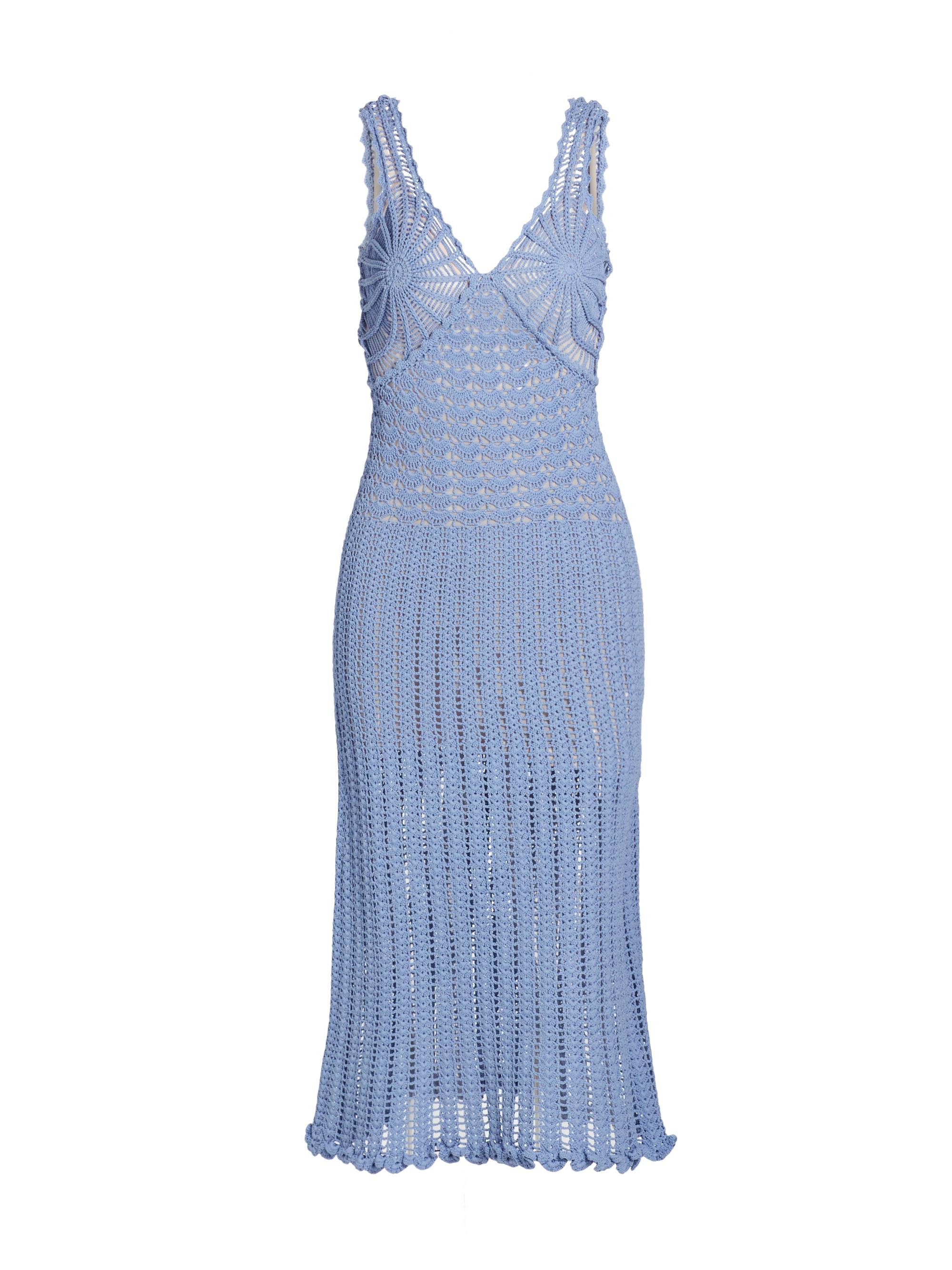 Aknvas Women's Guinevere Crochet Midi-Dress - Blue