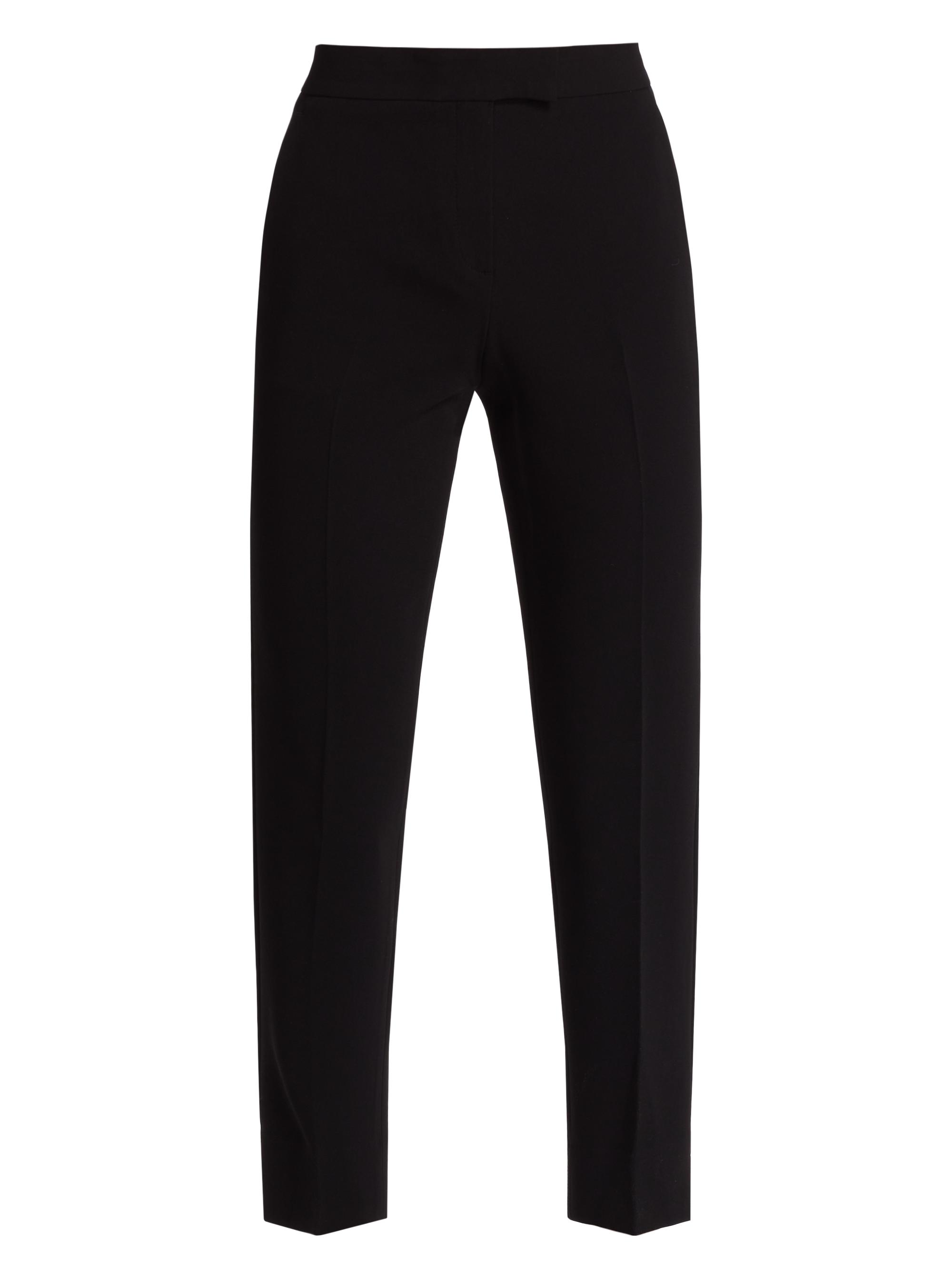 Theory Women's Ibbey Crepe Tapered Trousers - Black