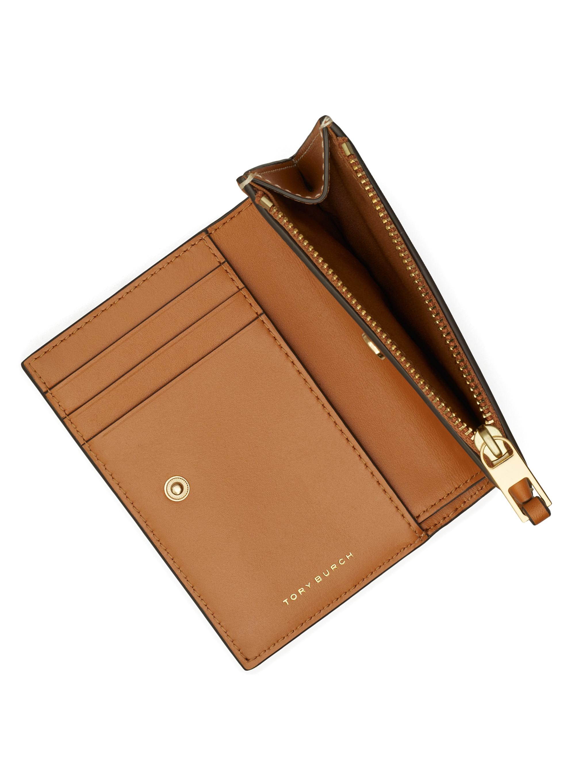 Shop Tory Burch T Monogram Denim Bi-Fold Wallet | Saks Fifth Avenue