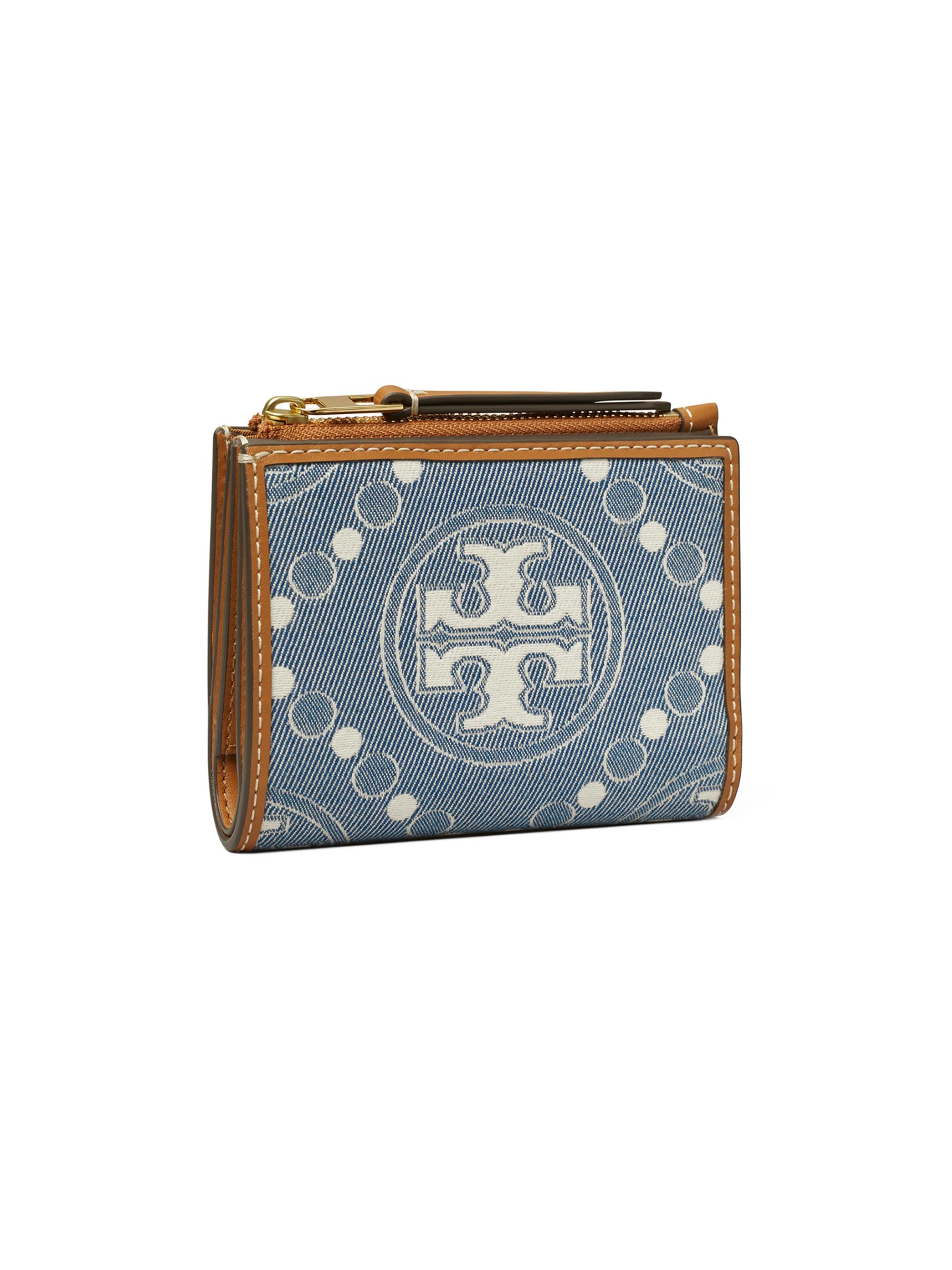 Shop Tory Burch T Monogram Denim Bi-Fold Wallet | Saks Fifth Avenue