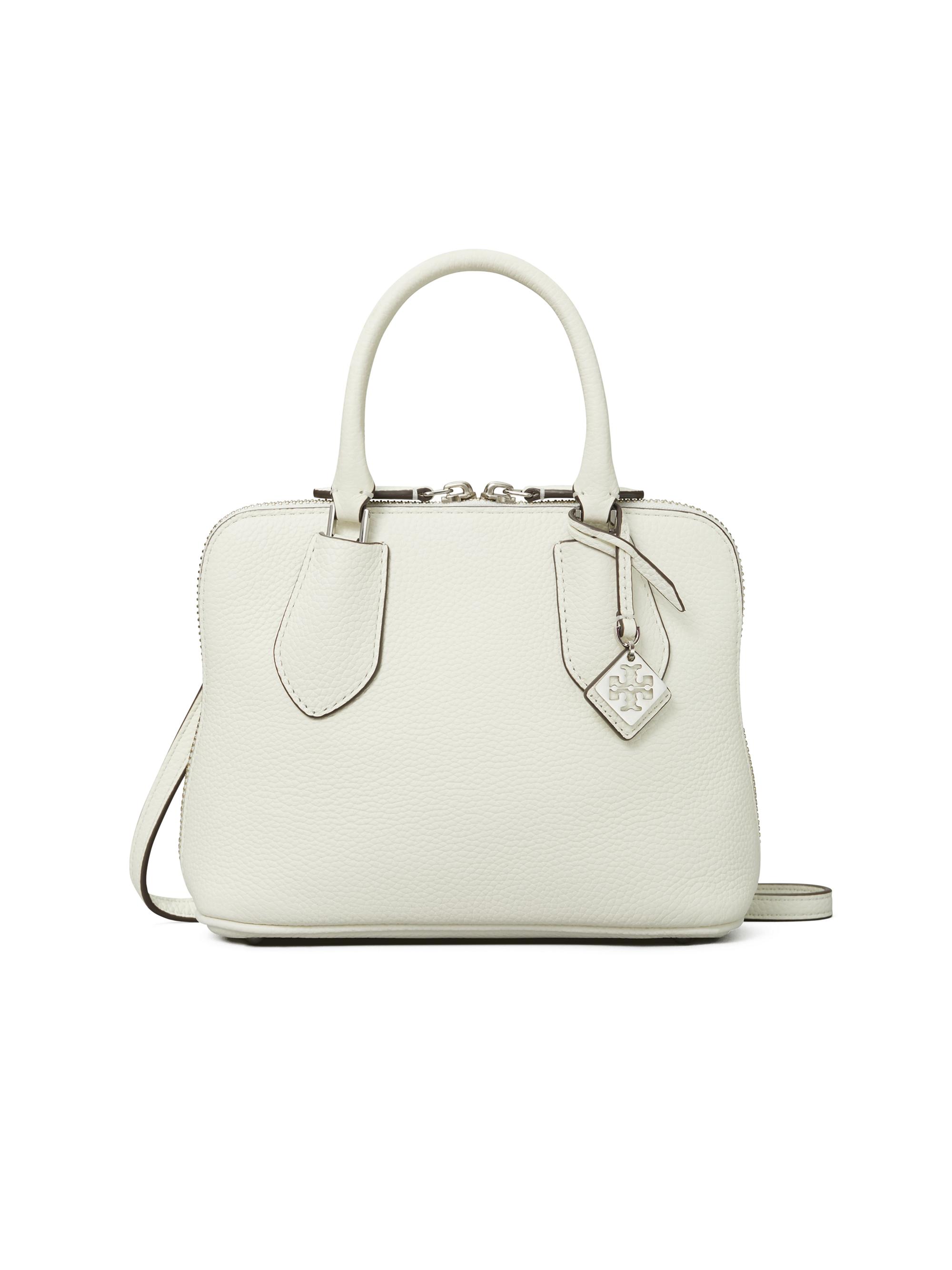 Tory Burch Women's Mini Pebbled Leather Swing Bag - White