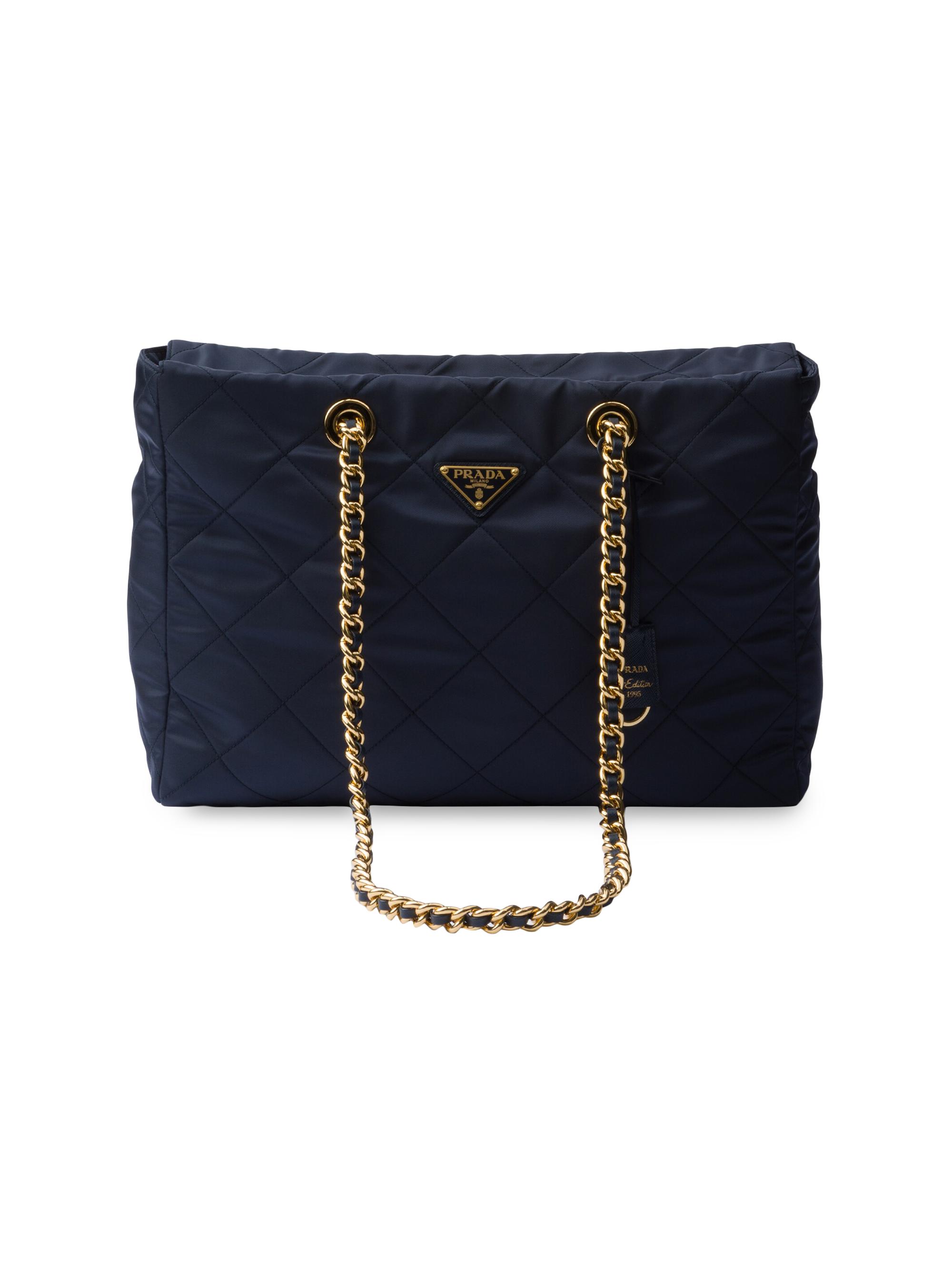 Prada Women's Re-Edition 1995 Chaine  Re-Nylon Tote Bag - Black