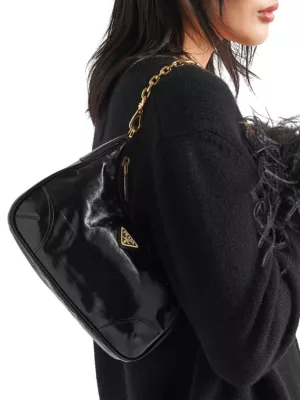 Prada small leather shoulder bag - Black