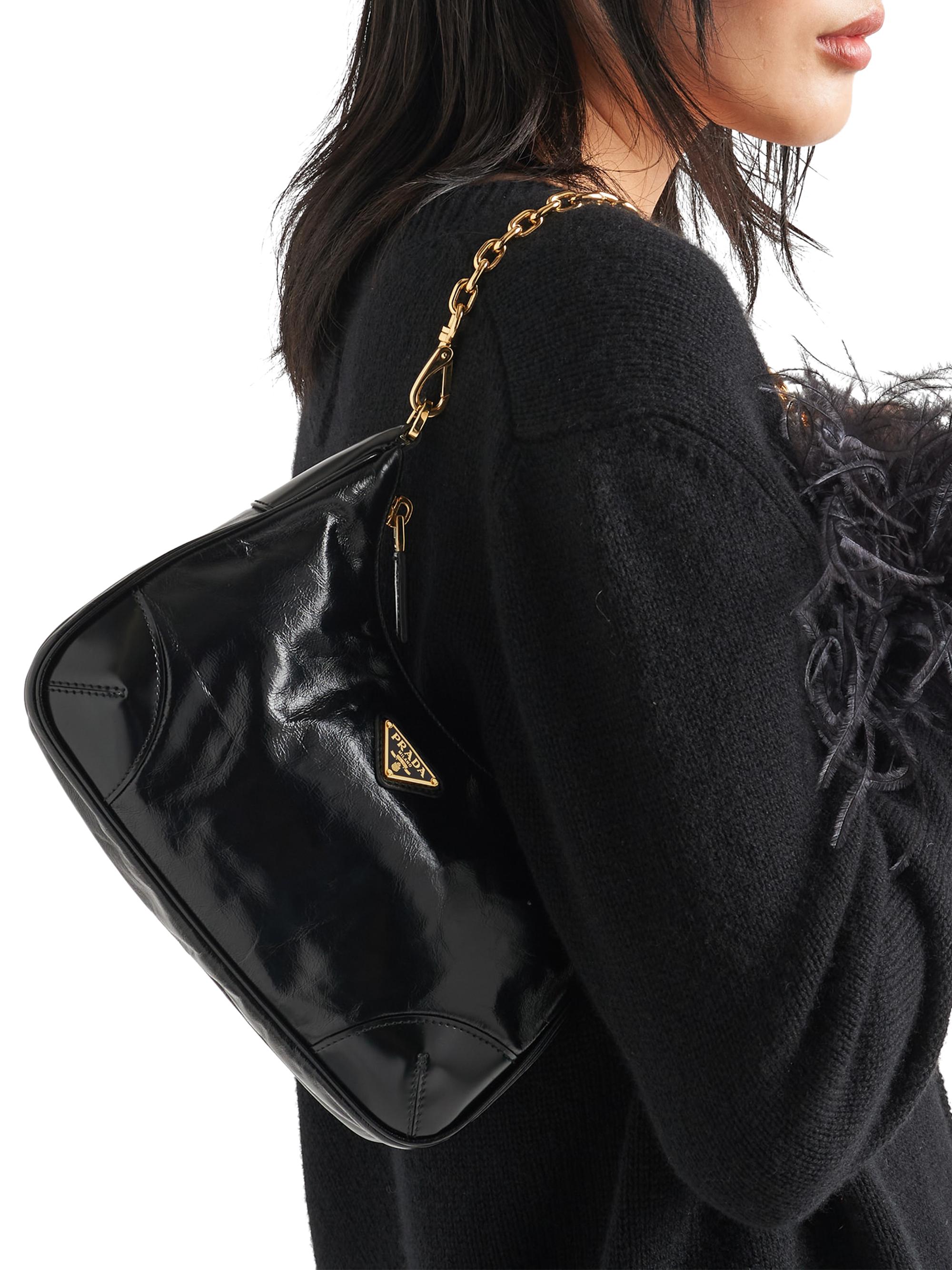 Prada small leather shoulder bag - Black