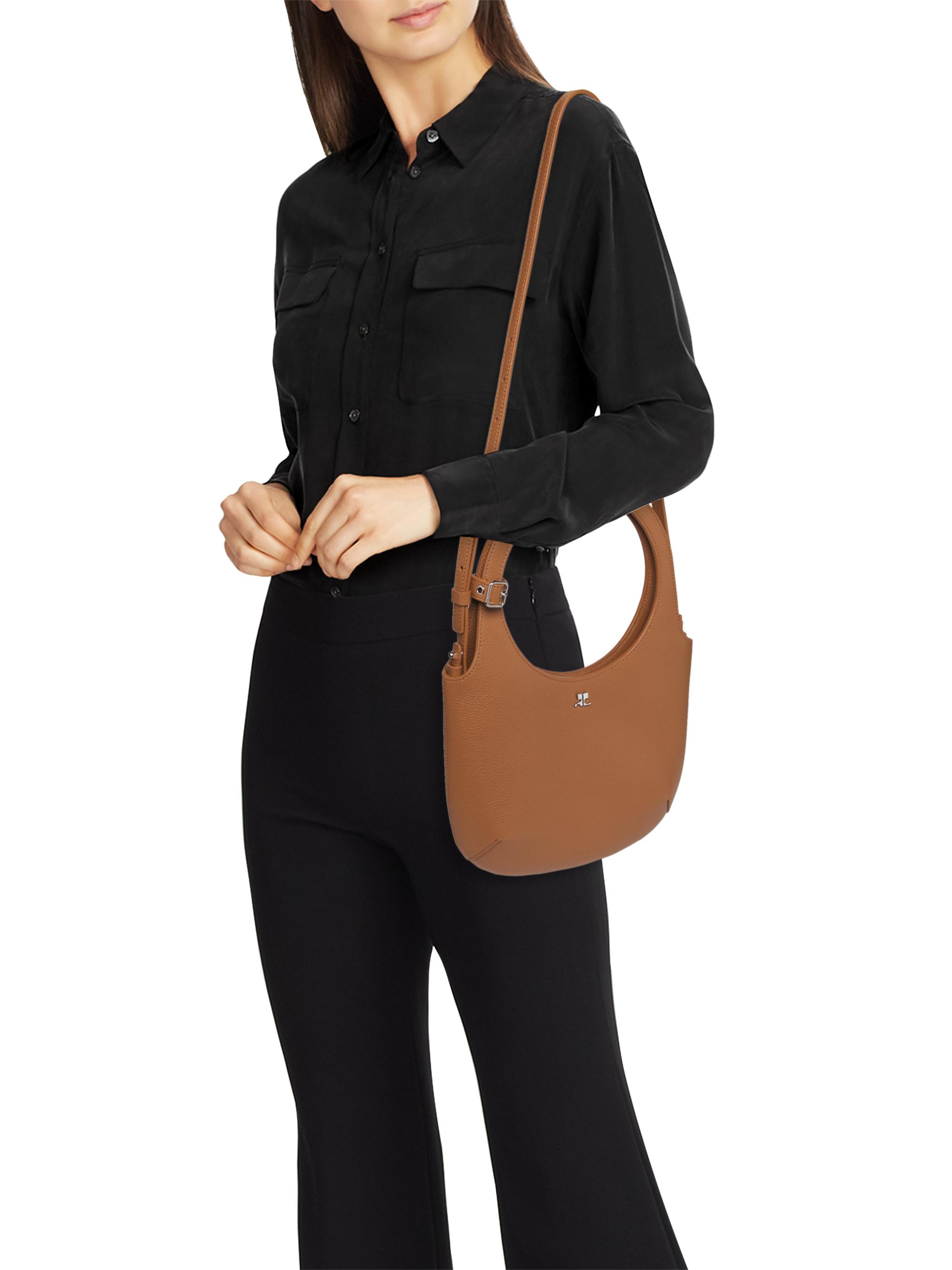 Courreges Holy Grained Leather Top Handle Bag | Saks Fifth Avenue