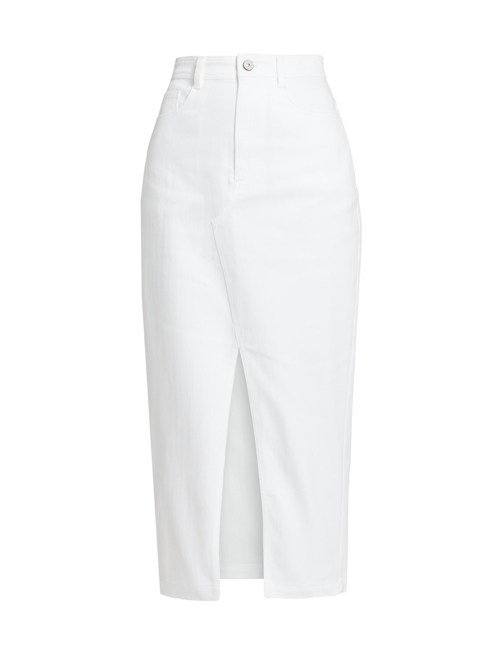 CINQ A SEPT Women's Tana Denim Pencil Skirt - White