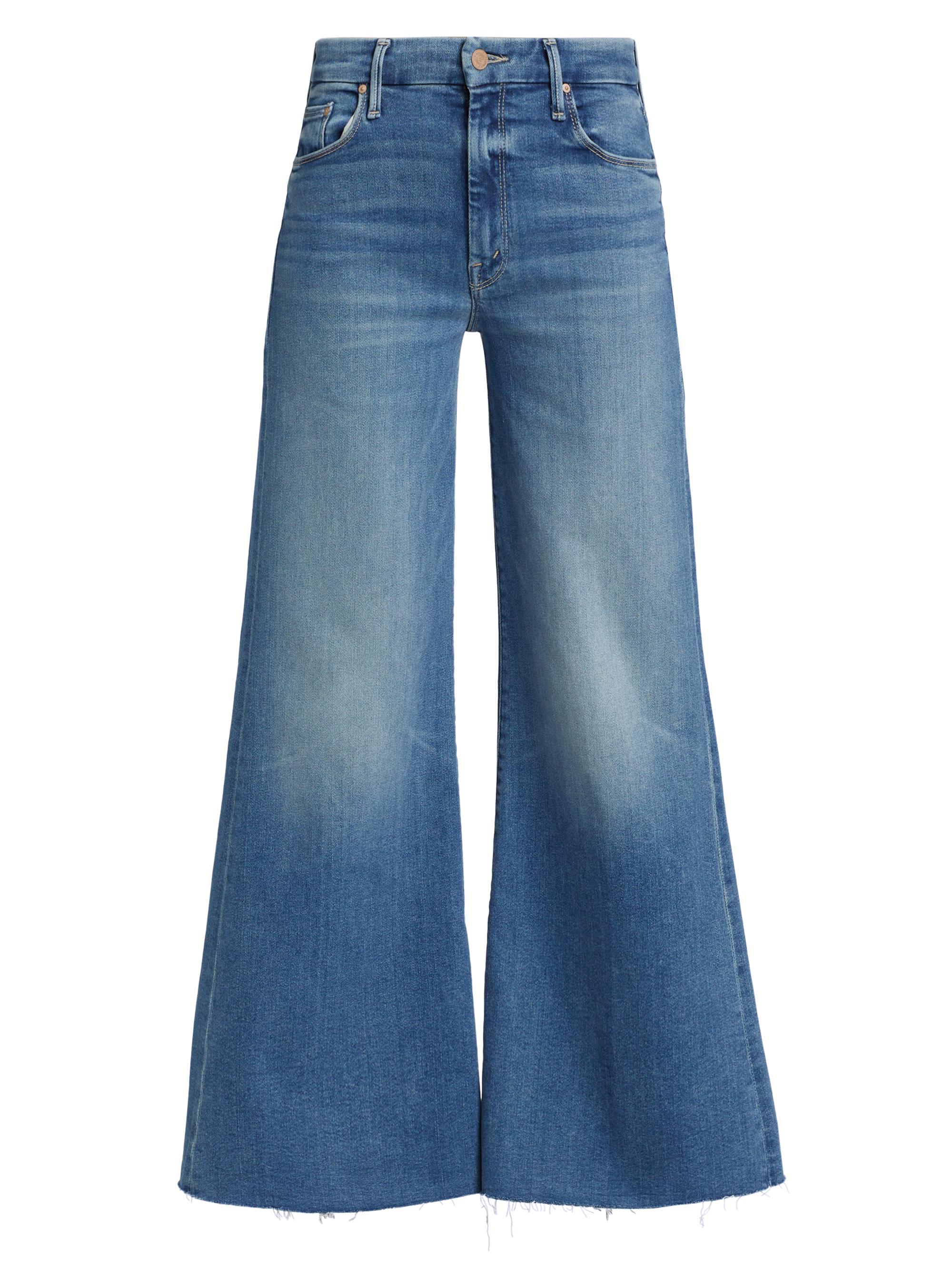 Mother Women's The Roller Mid-Rise Wide-Leg Jeans - Riding The Cliffside