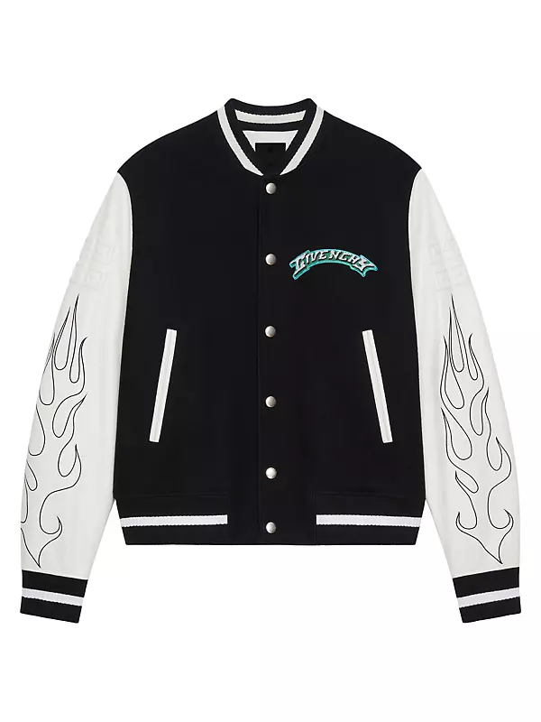Shop Givenchy Varsity Jacket In Wool And Leather | Saks Fifth Avenue