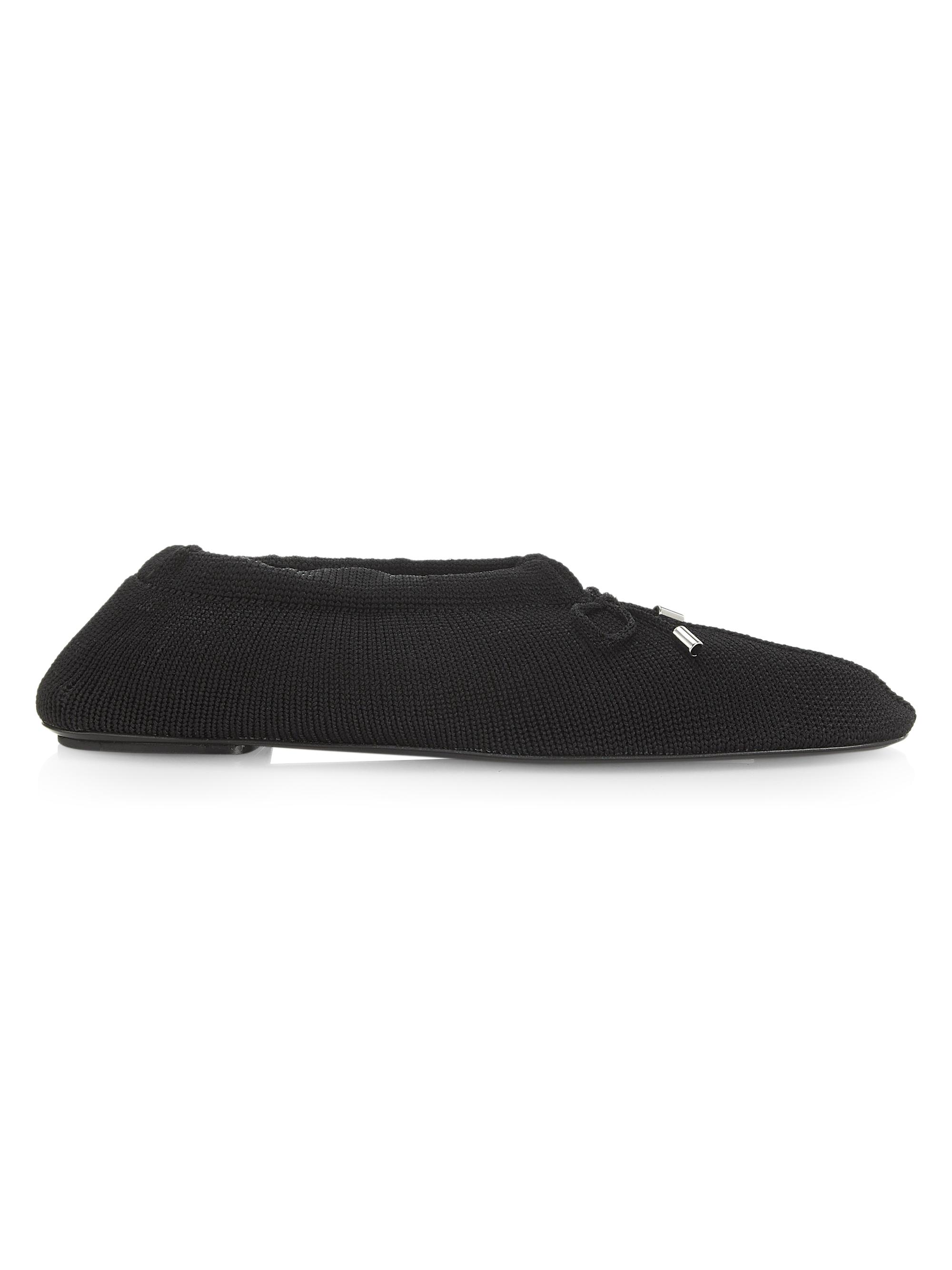 Toteme Women's The Knitted Ballerina Flats - Black