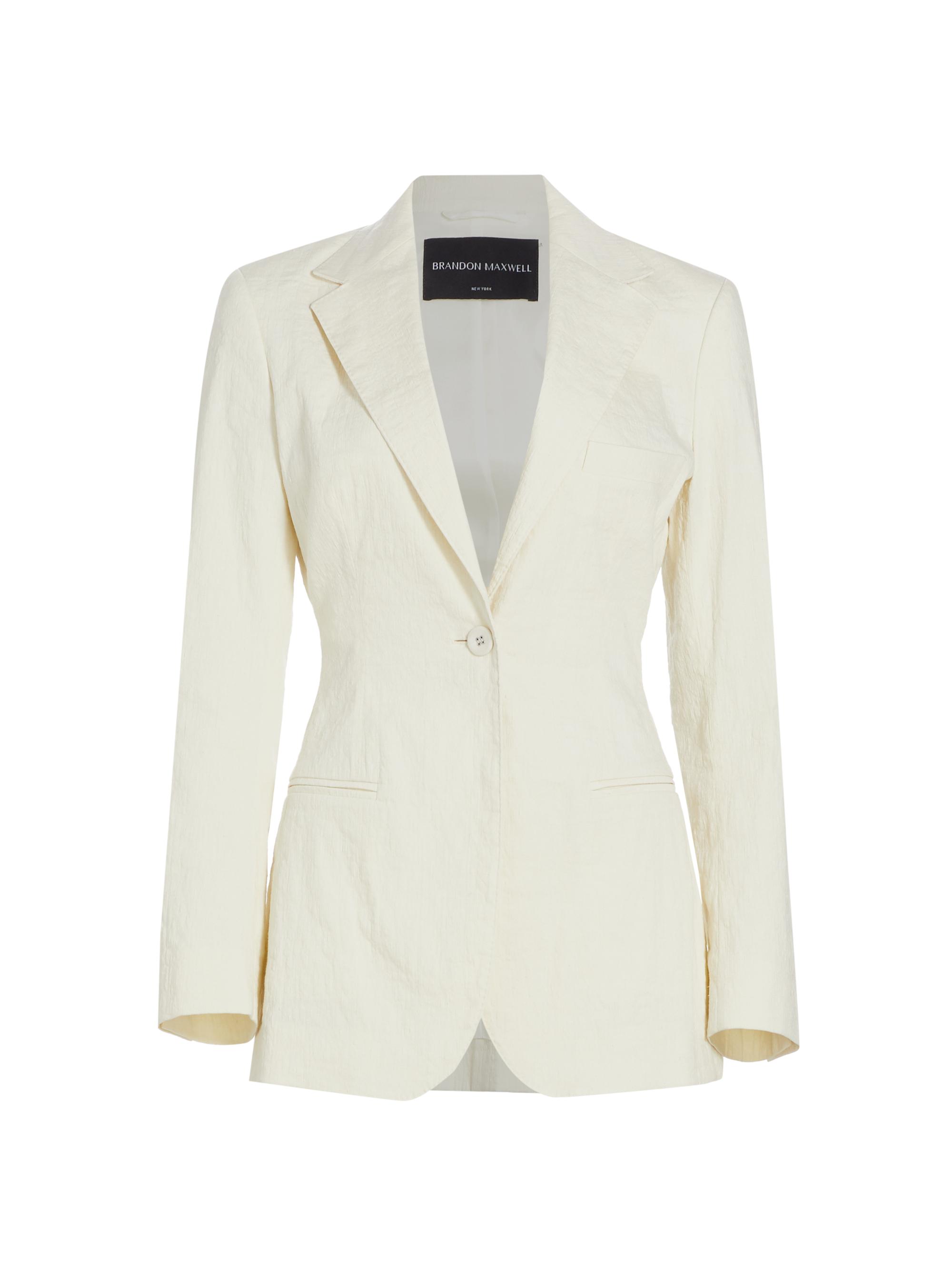 Brandon Maxwell Women's The Jemma Notch Lapel Jacket - Grey