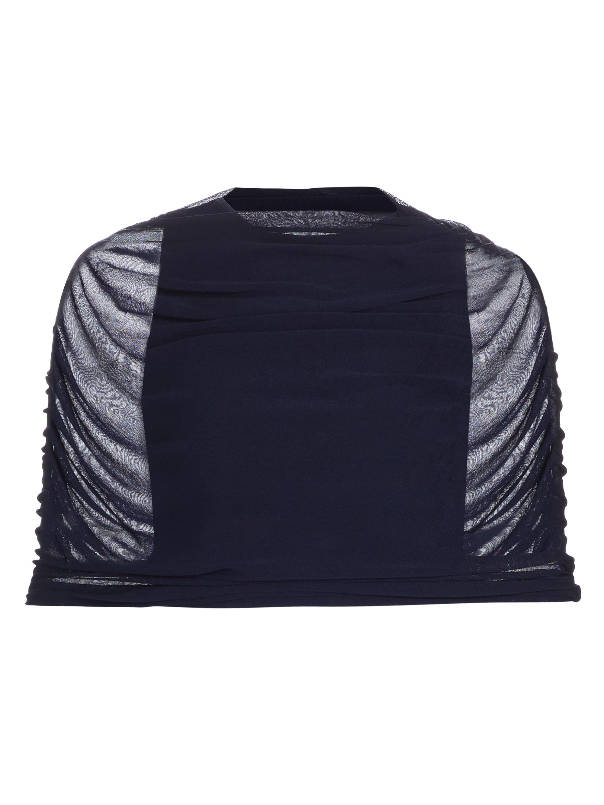 Brandon Maxwell Women's The Lyra Shirred Knit Top - Navy