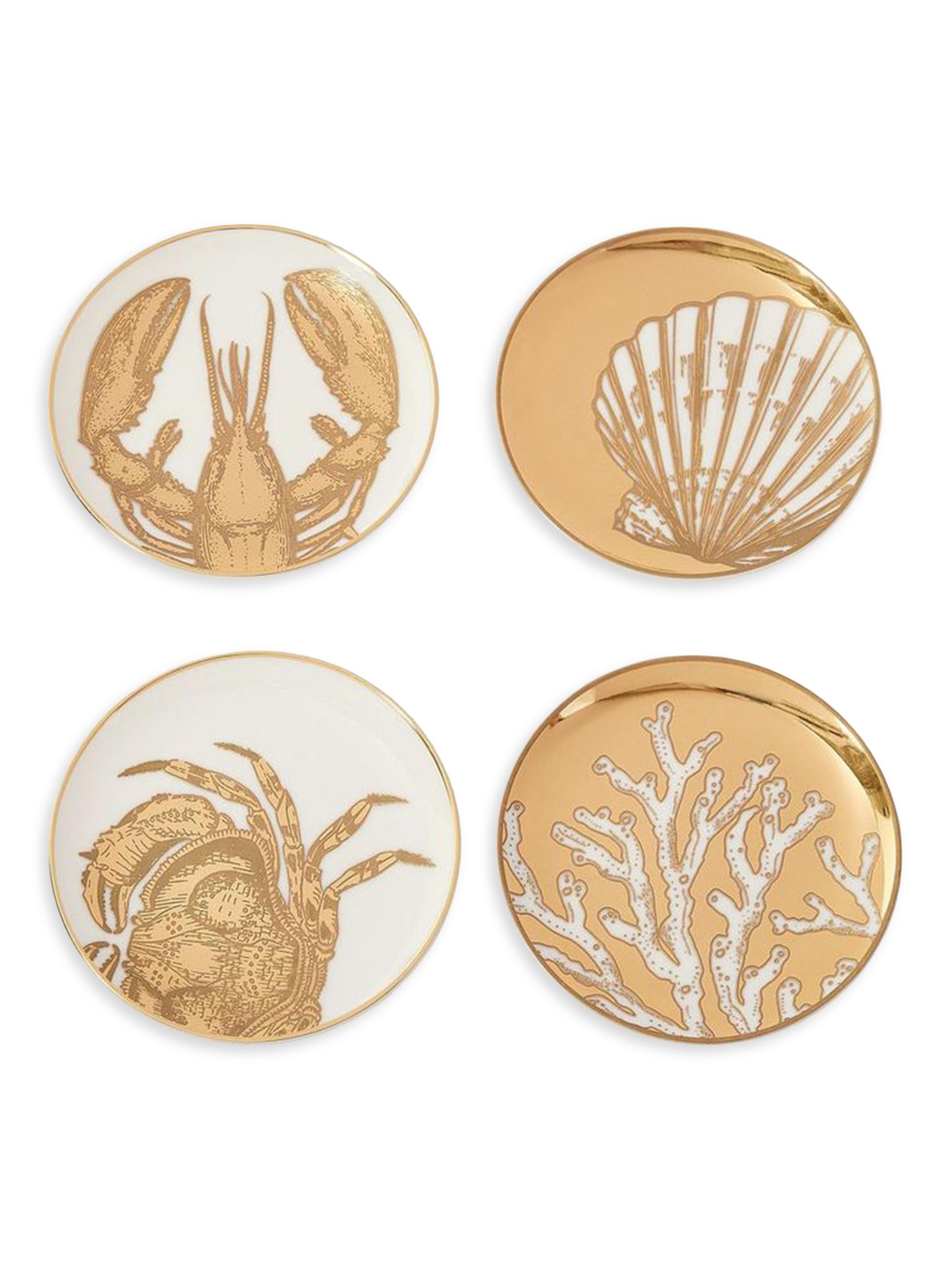 Jonathan Adler Maritime 4-Piece Cocktail Coaster Set
