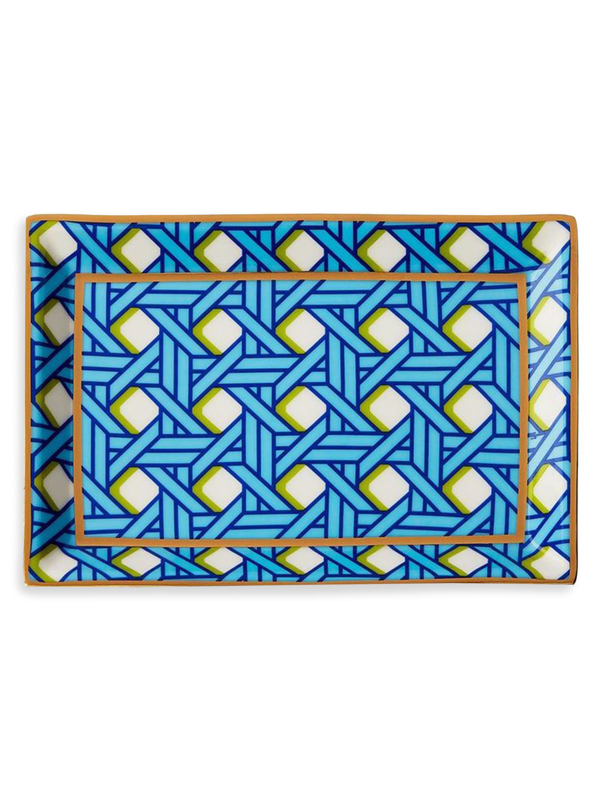 Jonathan Adler Basketweave Rectangle Tray