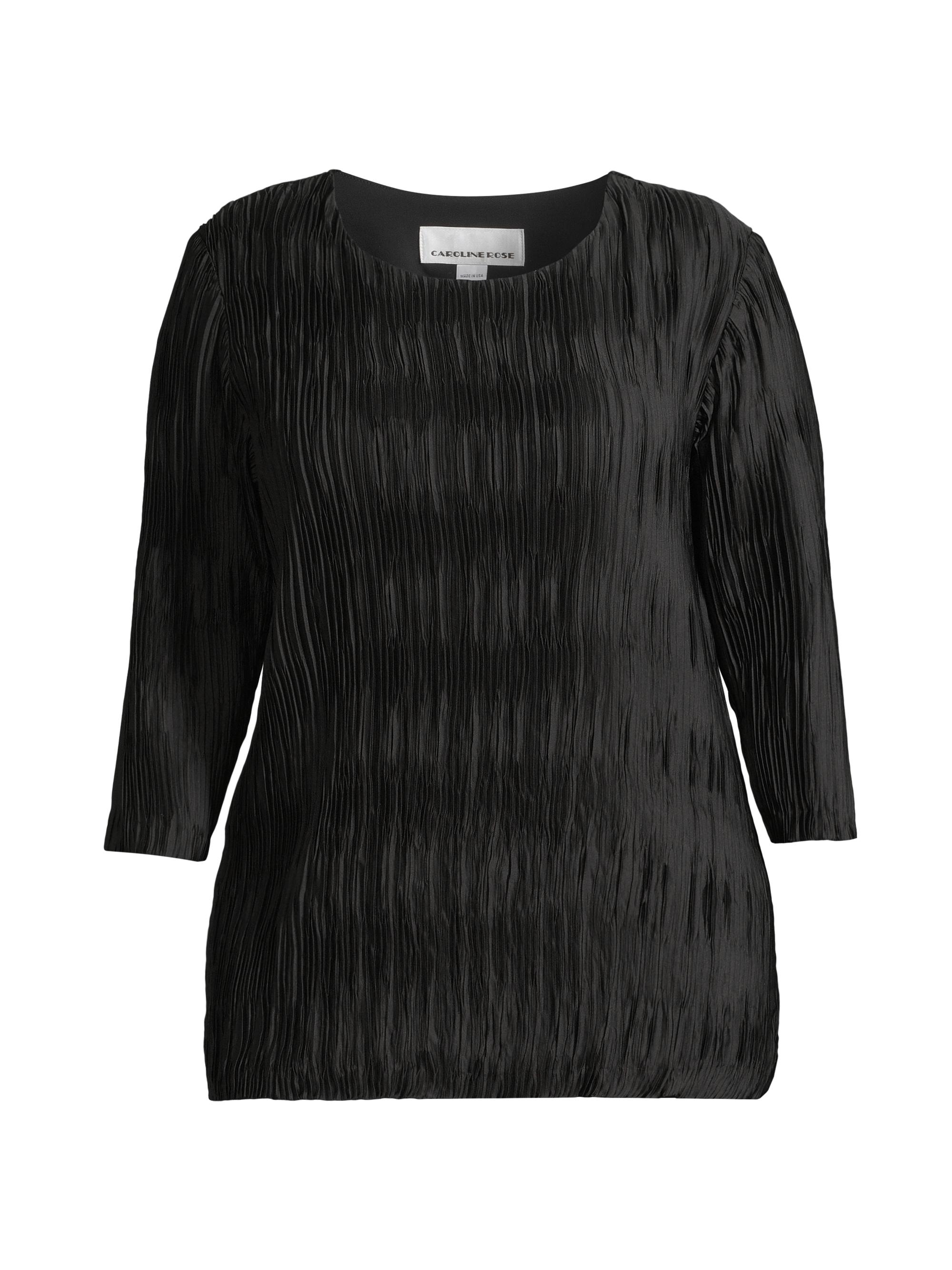 Caroline Rose Women's Plus Plissé Easy Top - Deep Rose