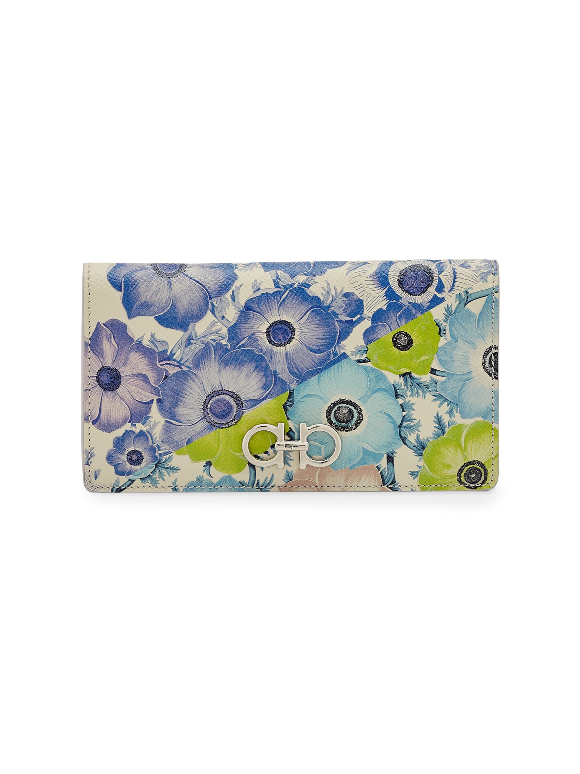 FERRAGAMO Women's Gancini Floral Leather Continental Wallet - Mascarpone