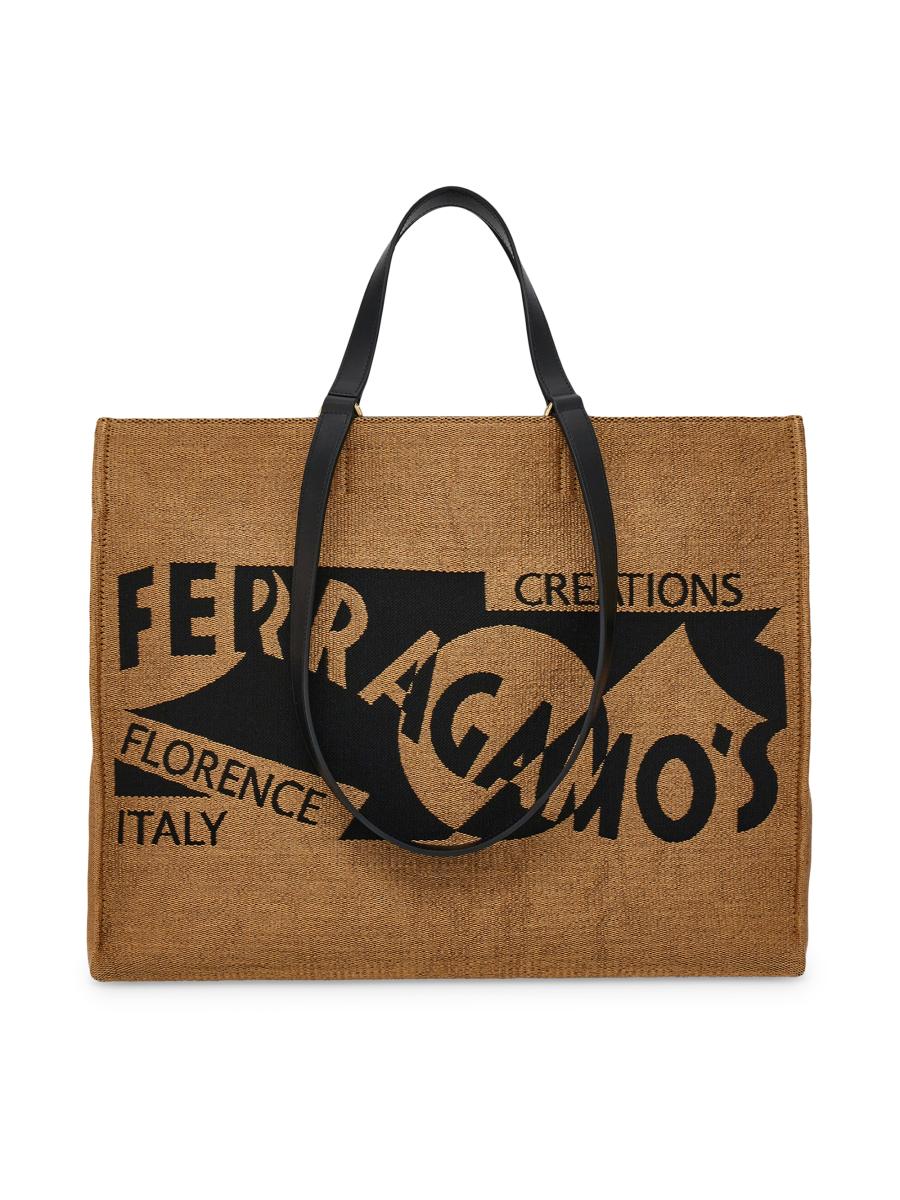 ☆Salvatore Ferragamo☆ 1927 Signature トートバッグ NAVY♪ Ferragamo 1927 Signature Tote Bag | italist