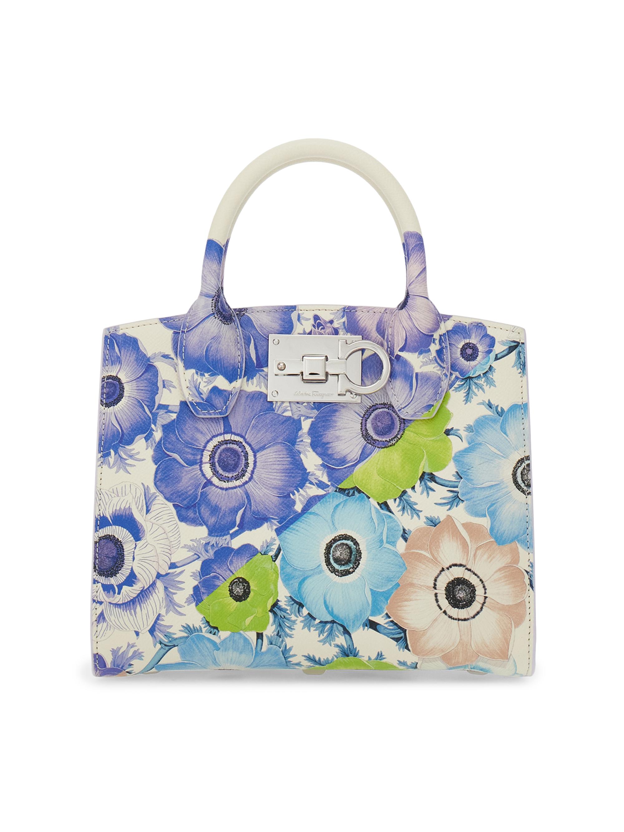 FERRAGAMO Women's Studio Box Mini Leather Top Handle Bag - Mascarpone