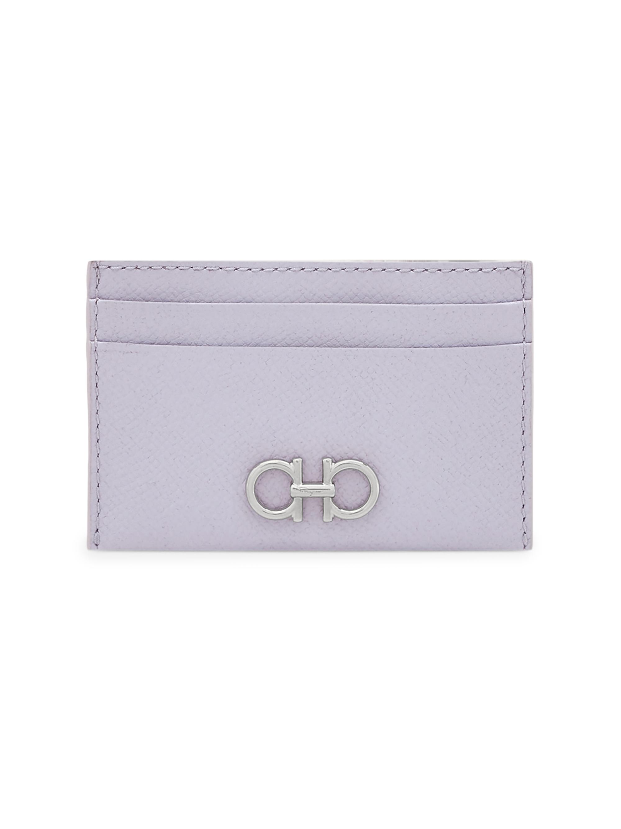 FERRAGAMO Women's Gancini Leather Card Case - New Lavander