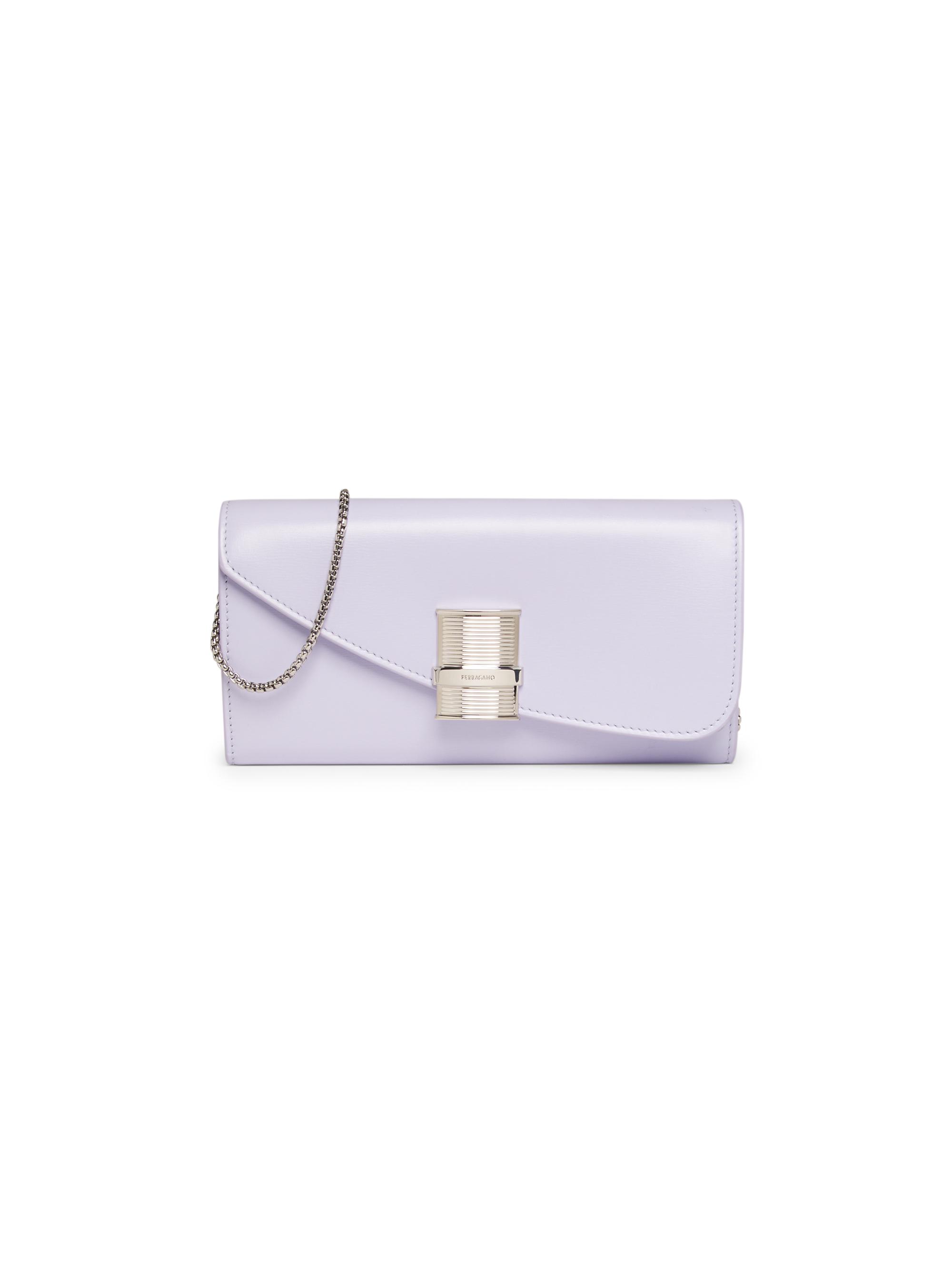 FERRAGAMO Women's Fiamma Chain Wallet - New Lavander
