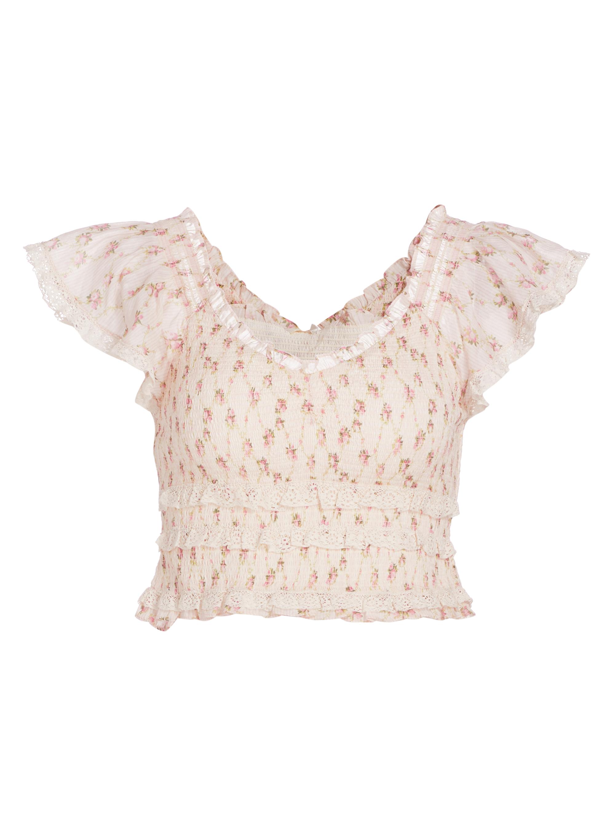 LoveShackFancy Women's Beaming Crop Top - Cherry Kisses