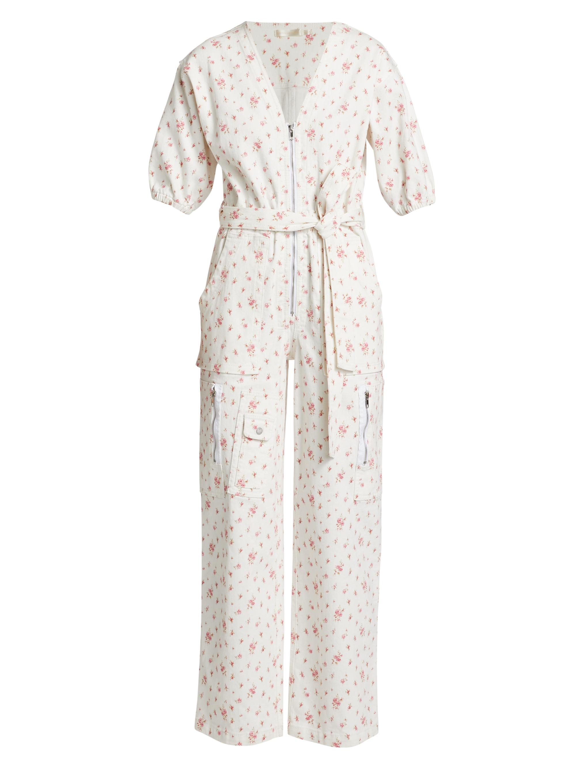 LoveShackFancy Women's Jeni Tie-Waist Jumpsuit - Carmine Floral