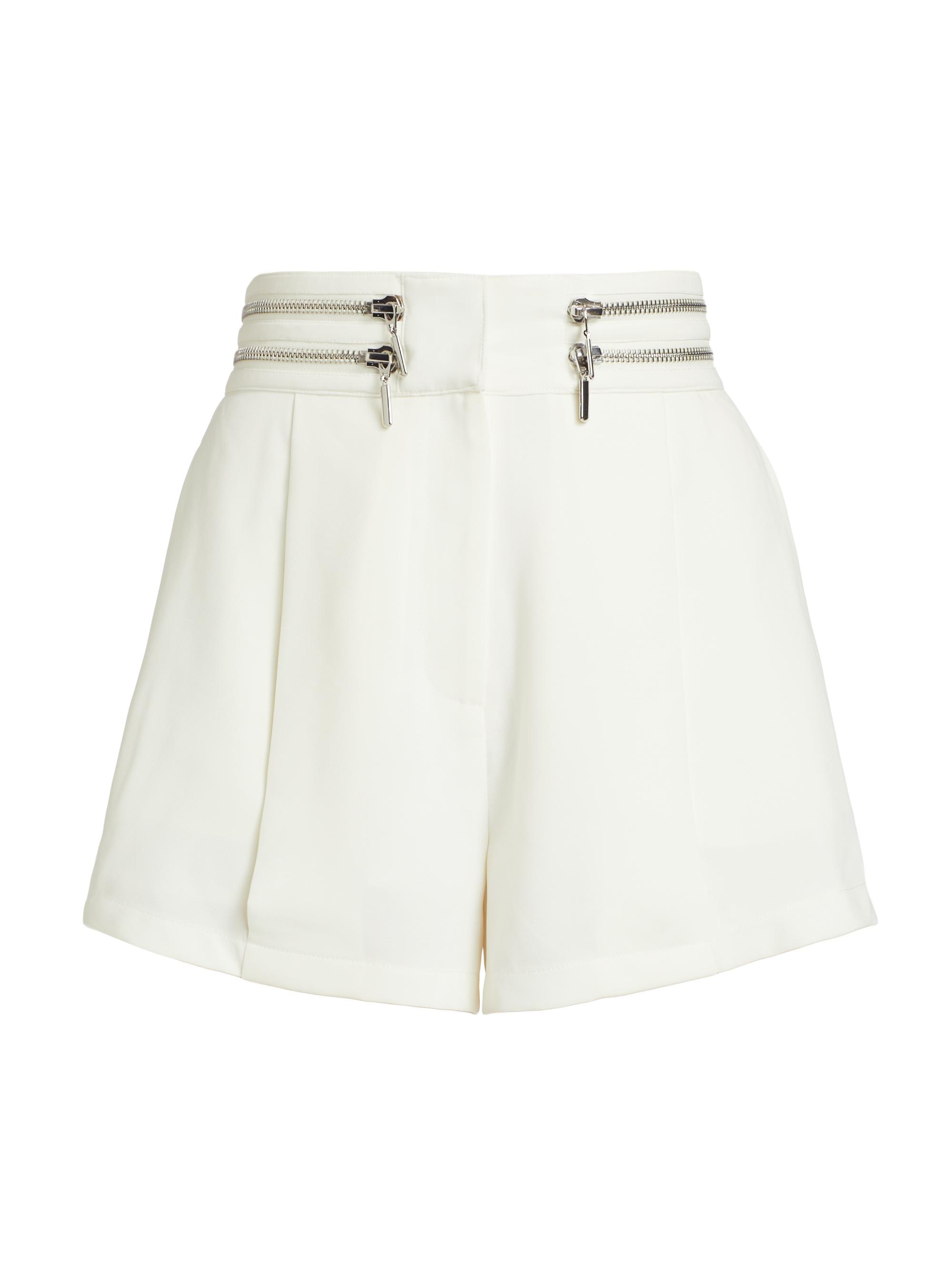 Nonchalant Label Women's Lowie Double-Zip Shorts - White