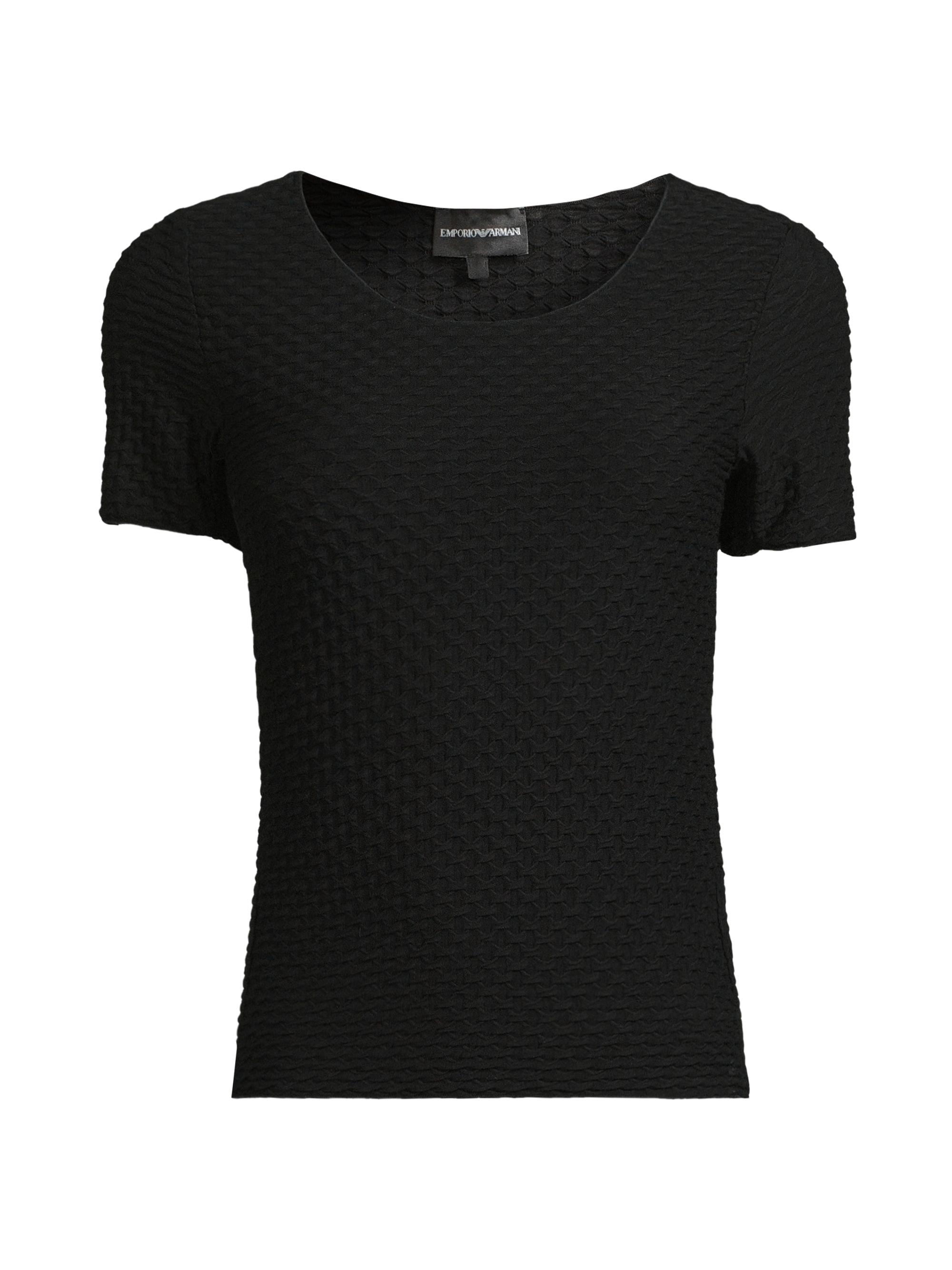 Emporio Armani Women's Knit Scoopneck T-Shirt - Black