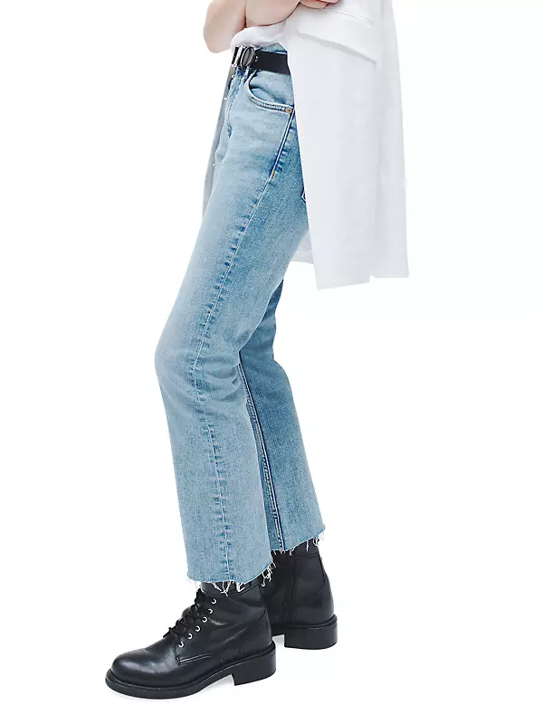 Womens rag & bone blue Peyton Mid-Rise Bootcut Jeans