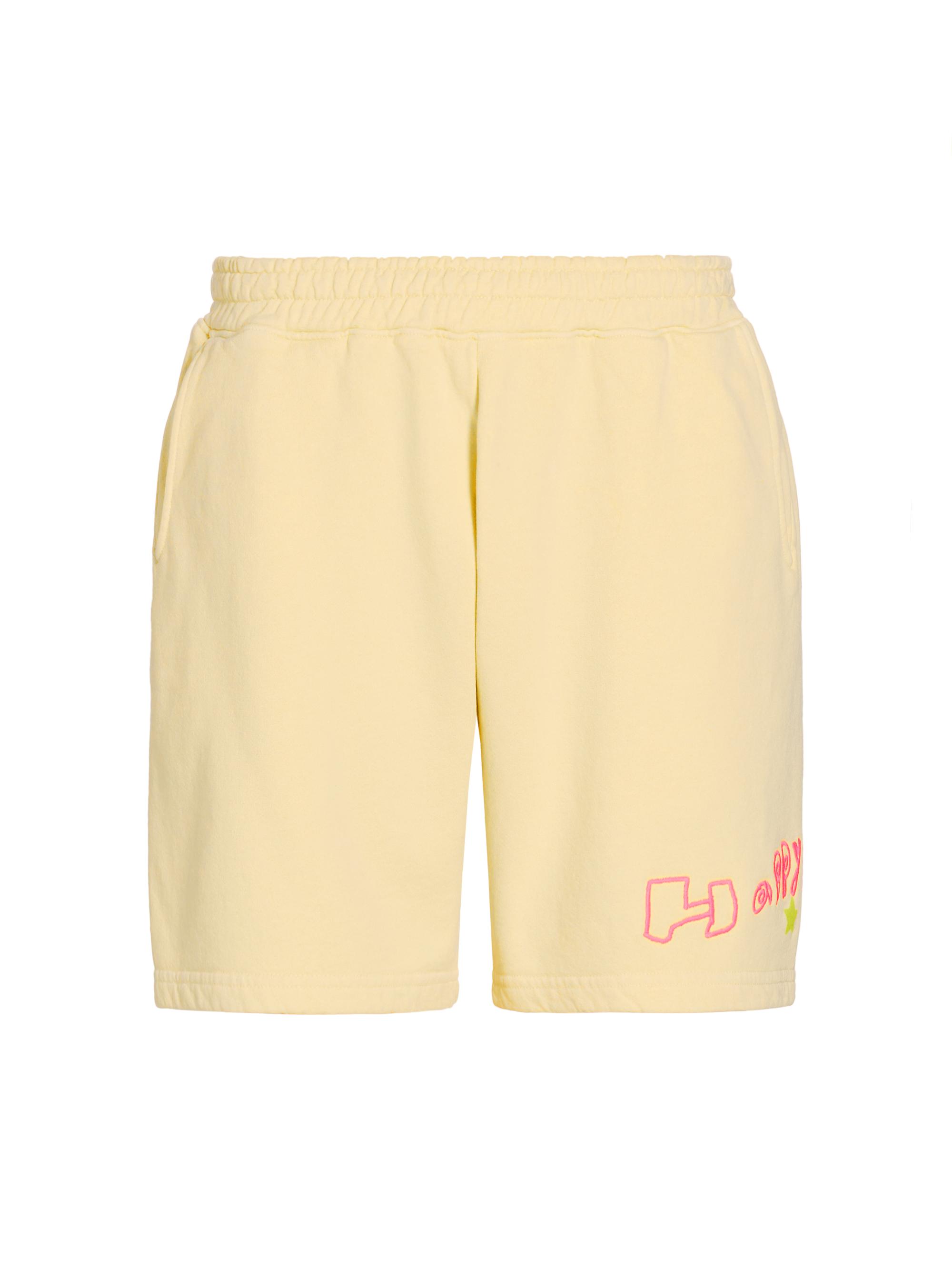 Kids Worldwide Men's Abundance Happy Go Lucky Cotton Shorts - Yellow