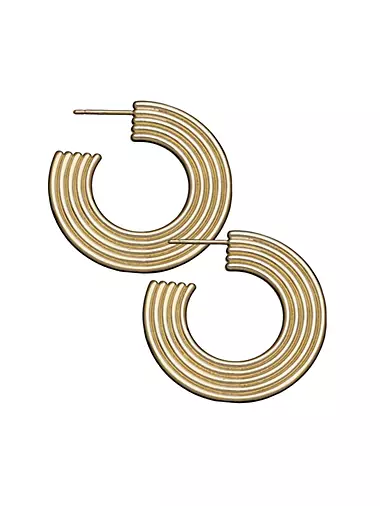 Camilla 14K-Gold-Plated Hoop Earrings