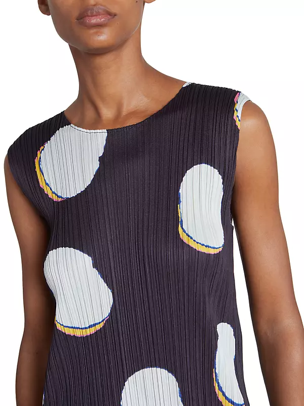 Shop Pleats Please Issey Miyake Bean Dots Pleated Midi-Dress 
