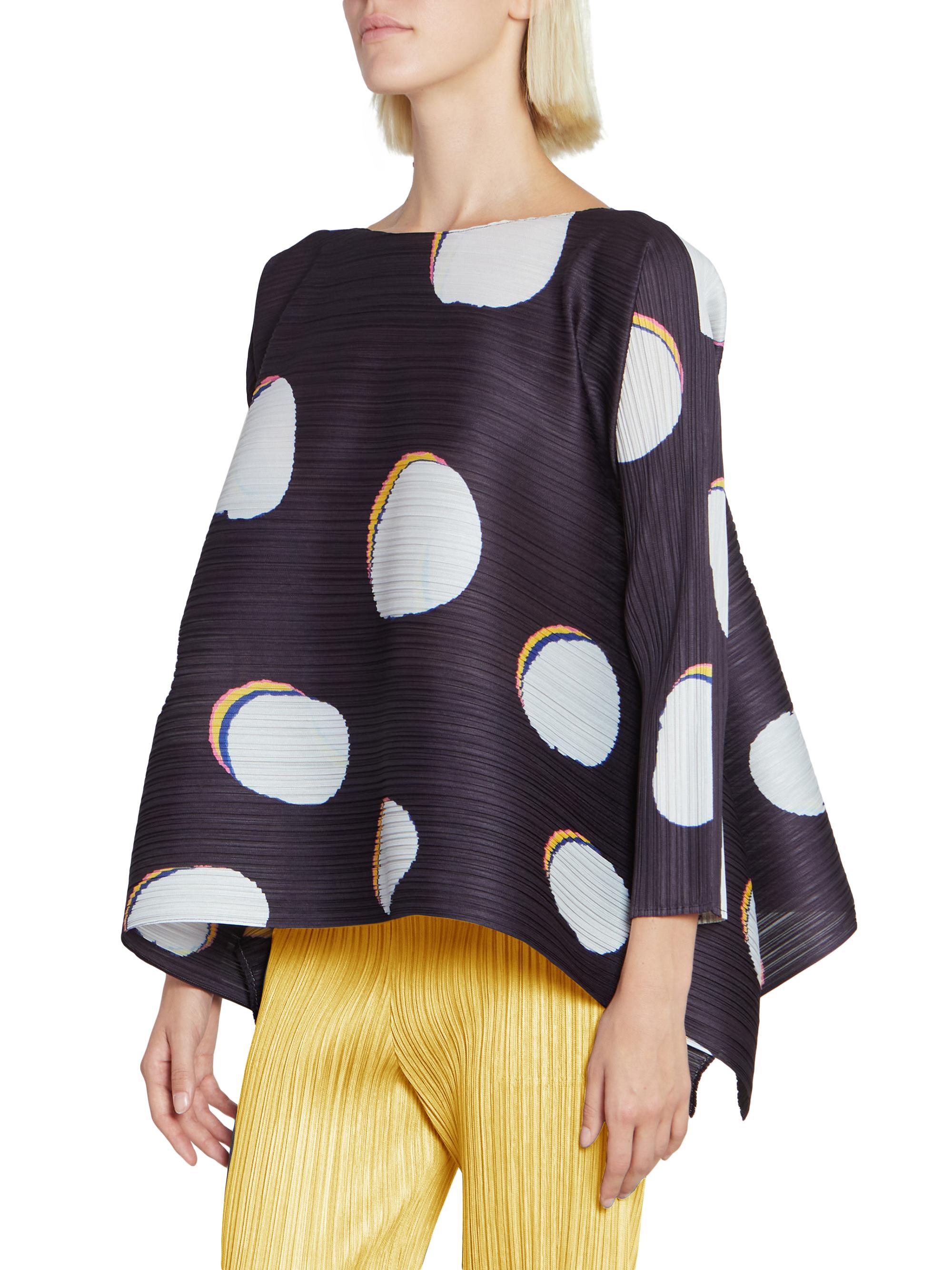 Pleats Please Issey Miyake Bean Dots Long-Sleeve Top | Saks Fifth