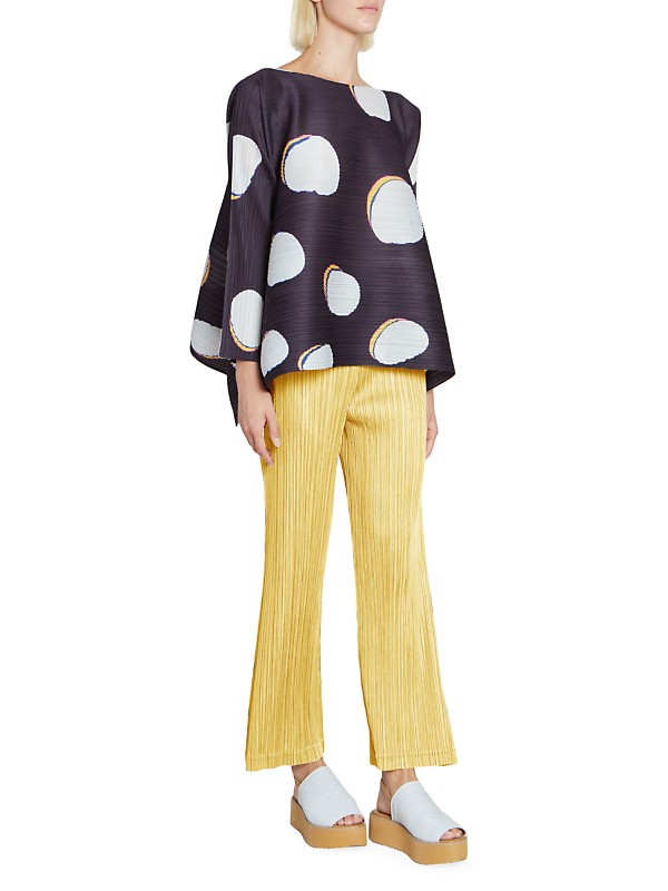 Shop Pleats Please Issey Miyake Bean Dots Long-Sleeve Top Shop Pleats Please Issey Miyake Bean Dots Long-Sleeve Top