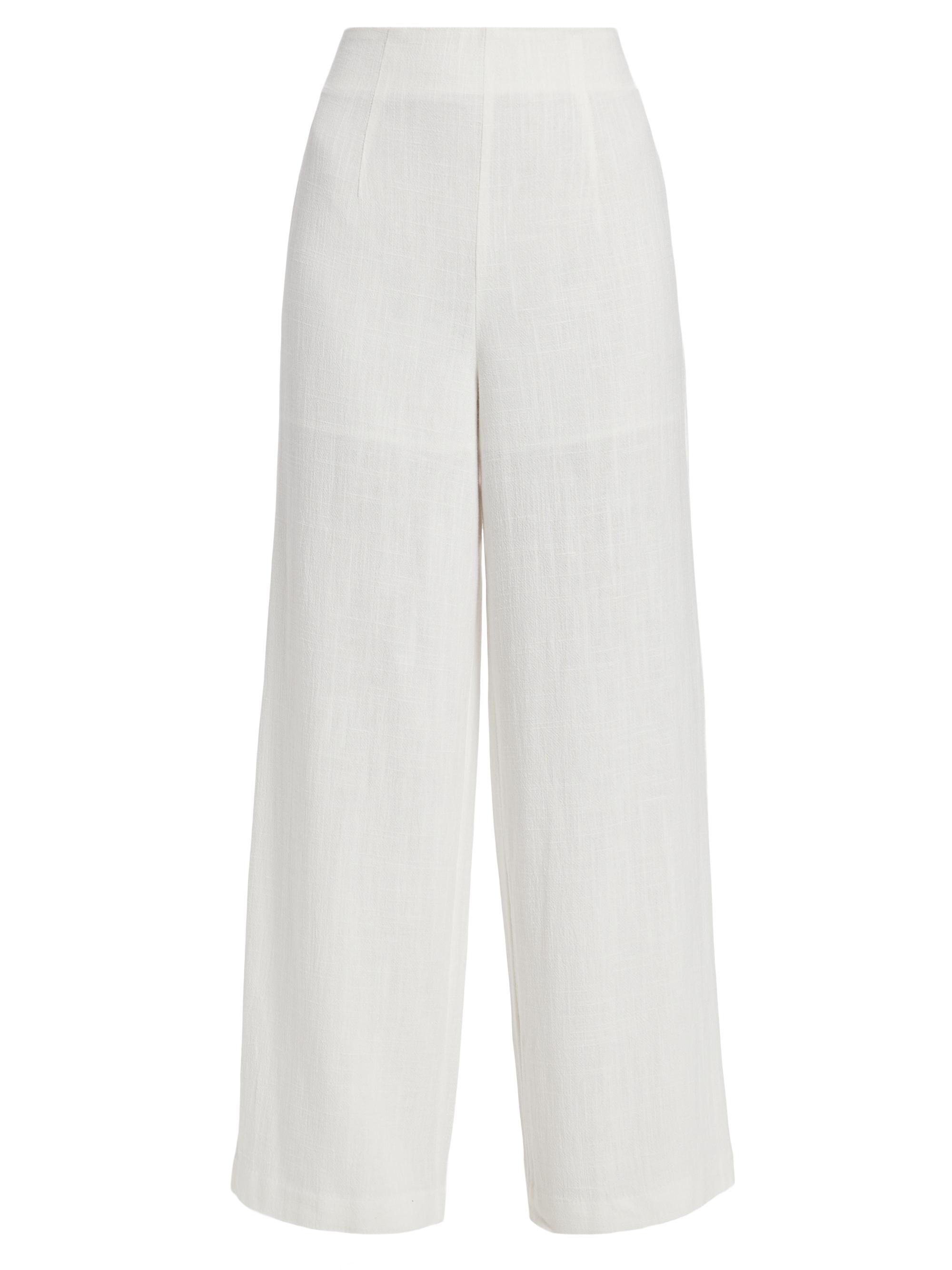 Line & Dot Women's Jordey Linen-Blend Wide-Leg Pants - Cream